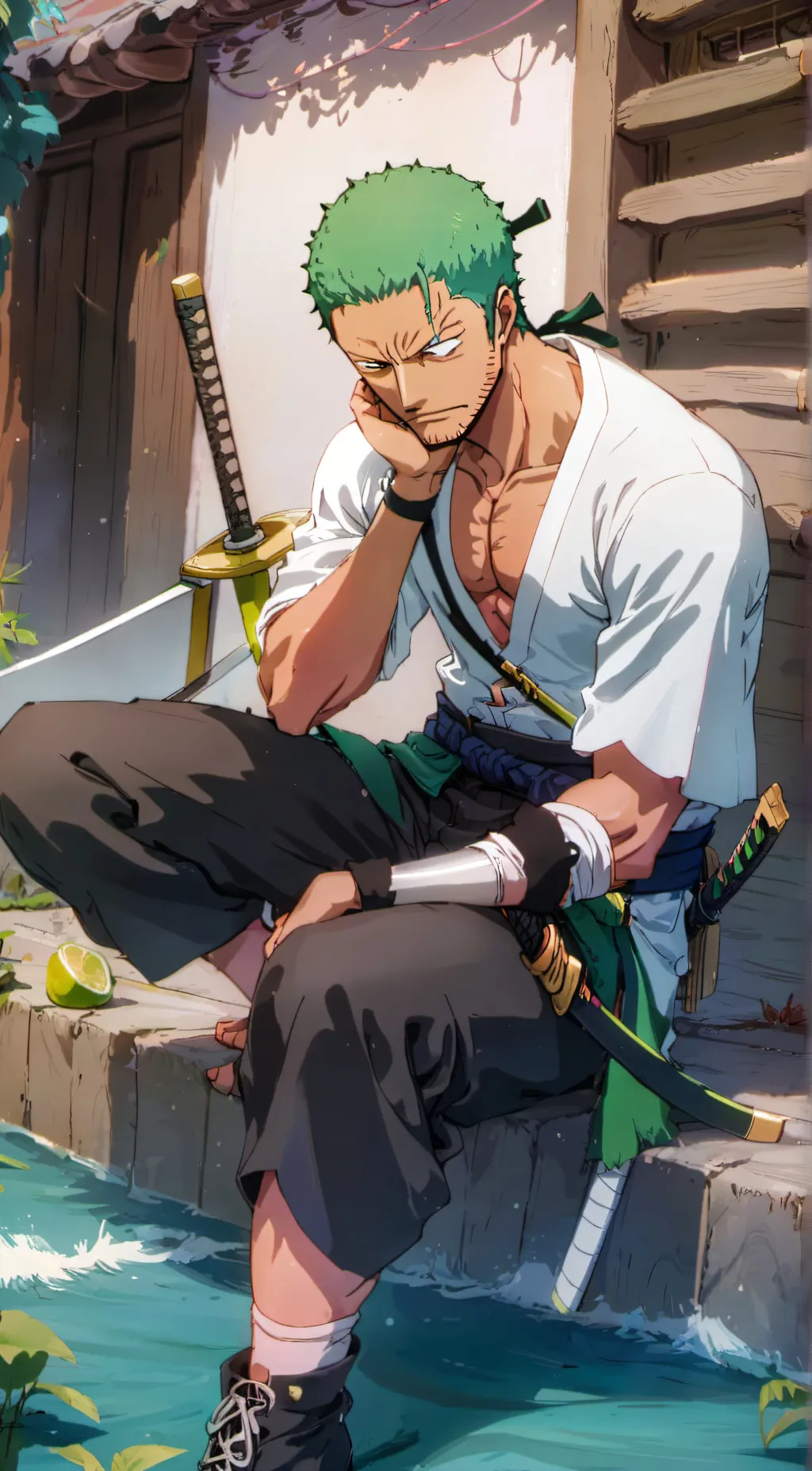 ai character: Zoro background
