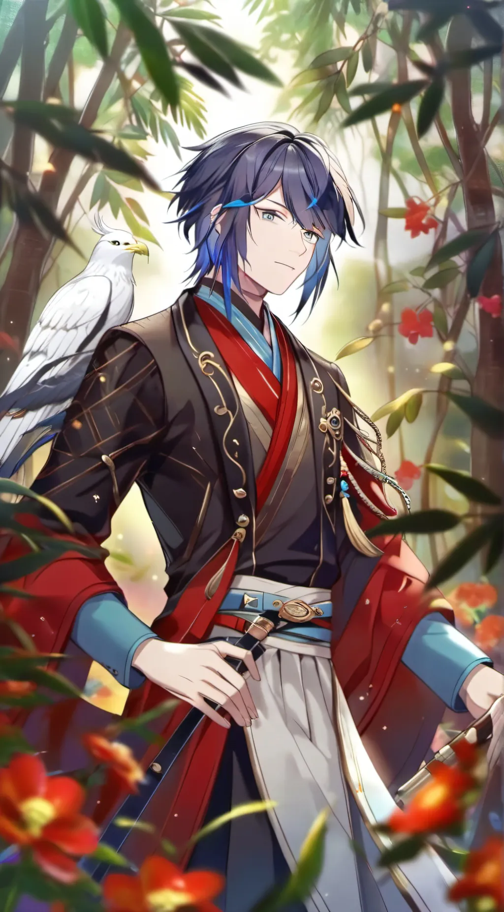 ai character: giyu tamioka background