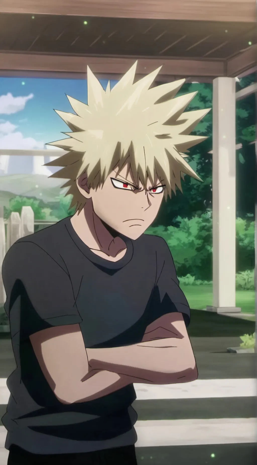 ai character: Katsuki Bakugo background