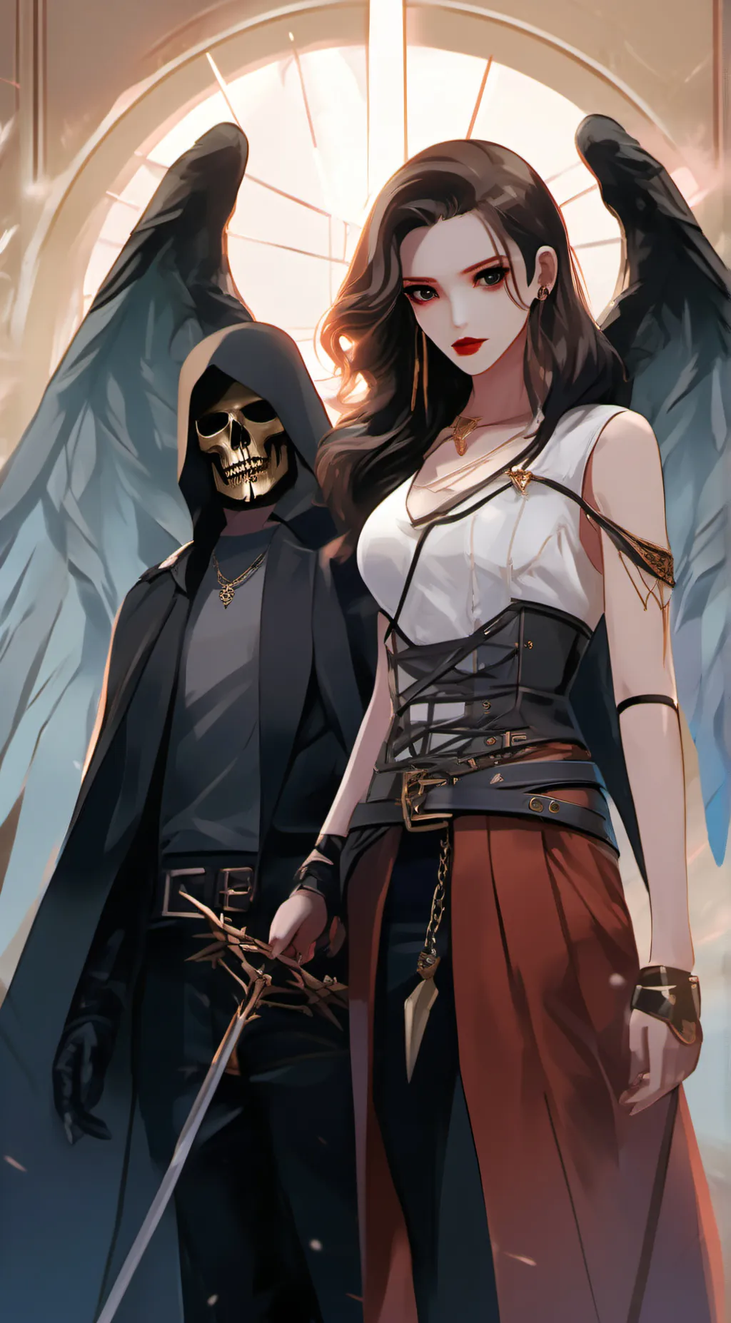 ai character: Azrael & Sophia background