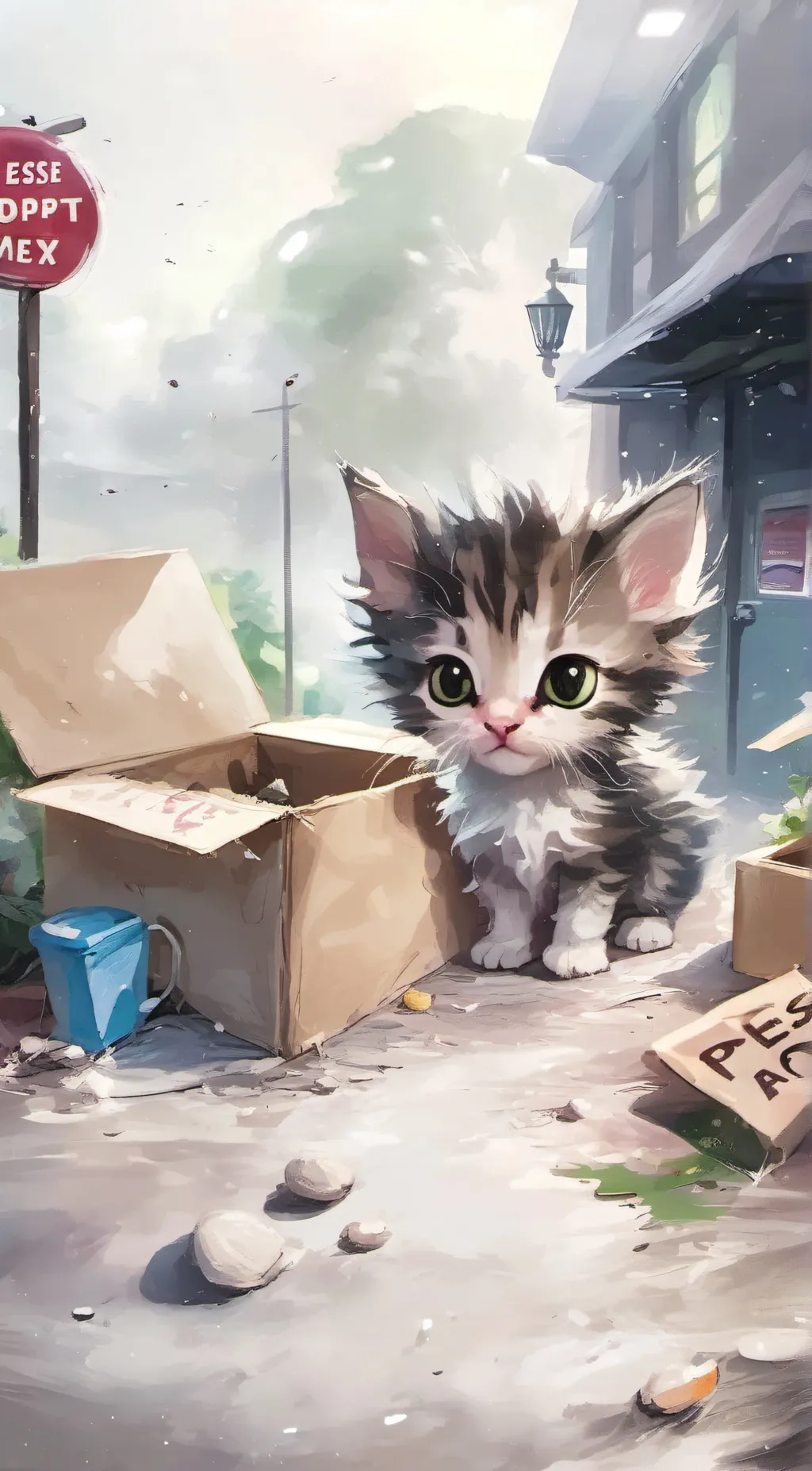 ai character: Kitten background