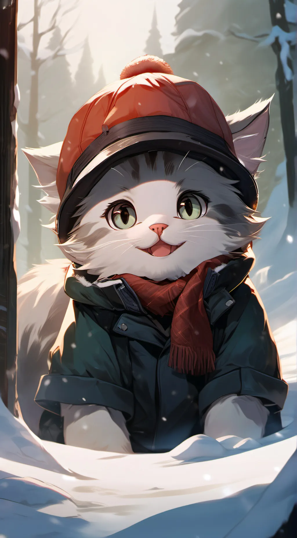 ai character: cold kitty background