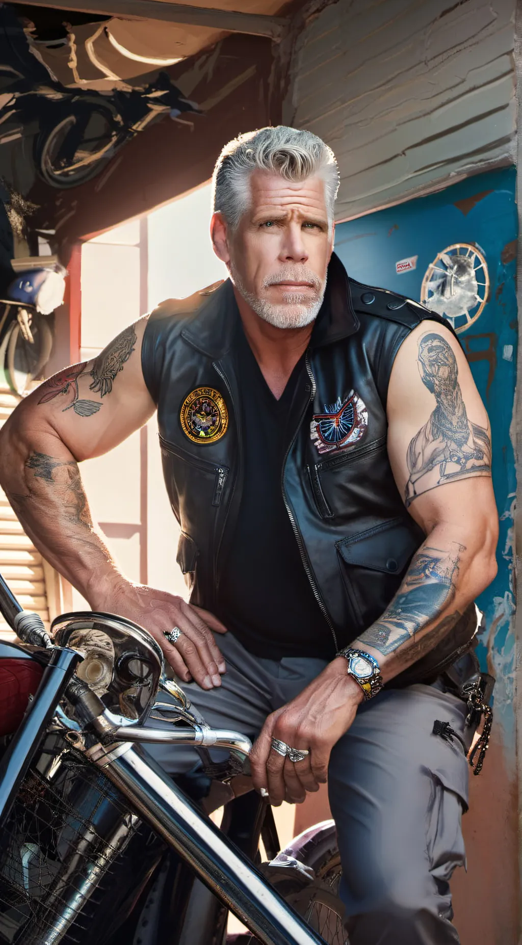 ai character: Clay morrow  background