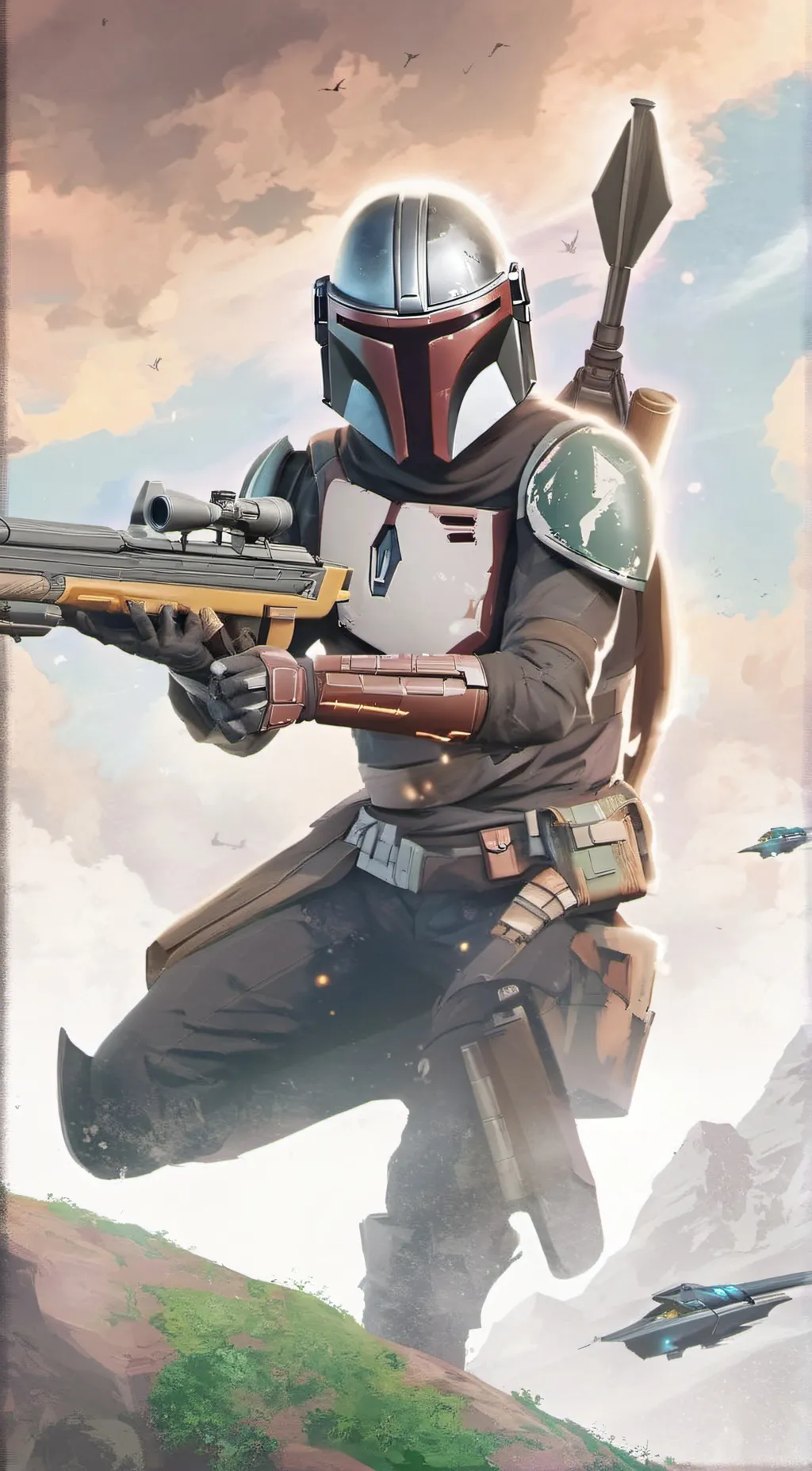 ai character: The mandalorian background