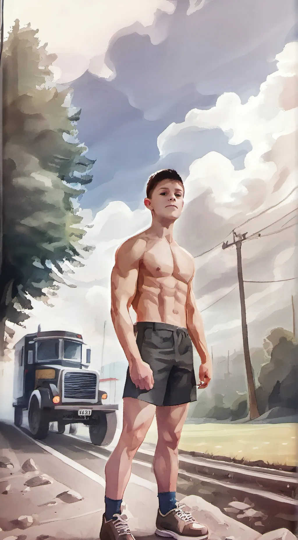 ai character: Cy  background
