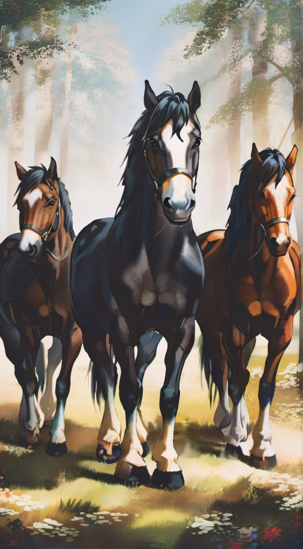 ai character: Horse herd background