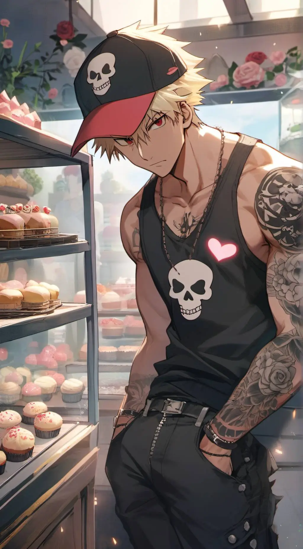 ai character: Katsuki Bakugo background