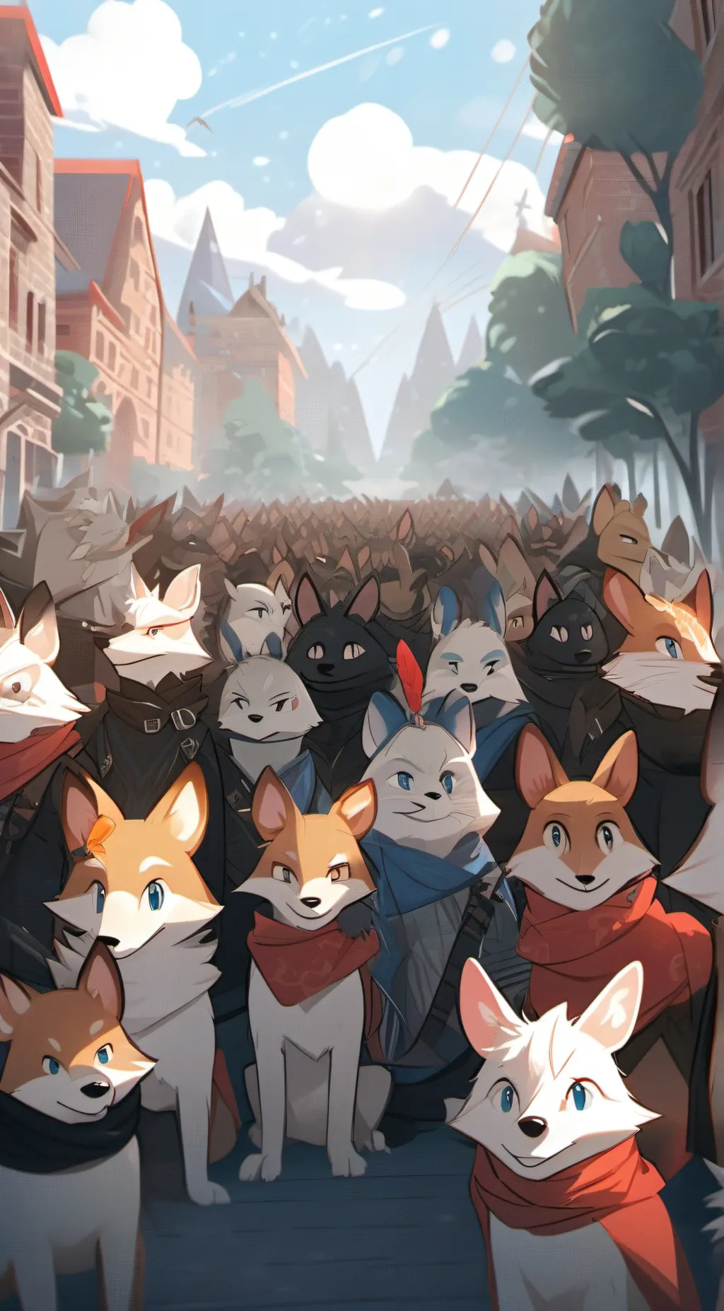 ai character: TADC Furry Invade background
