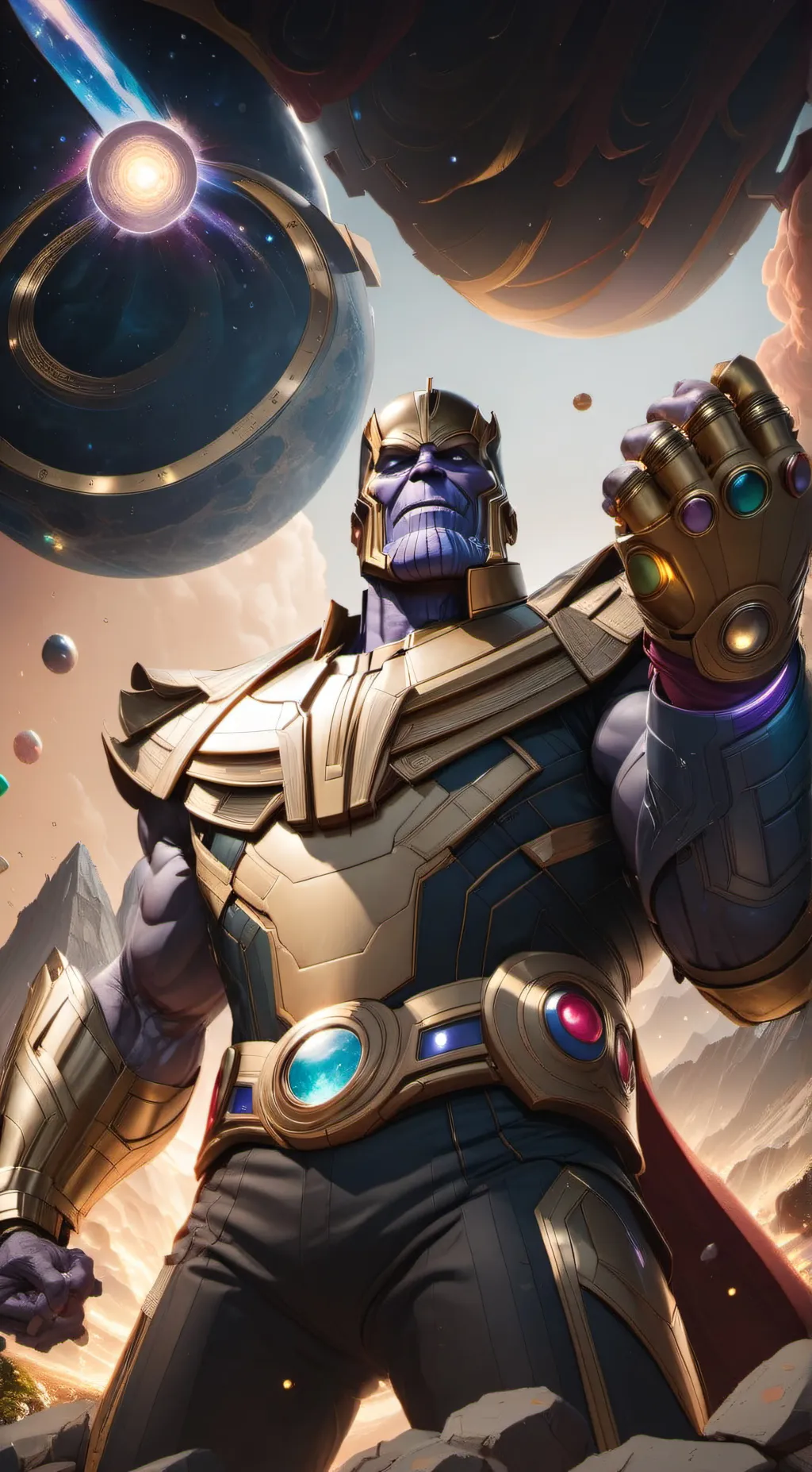 ai character: Thanos background
