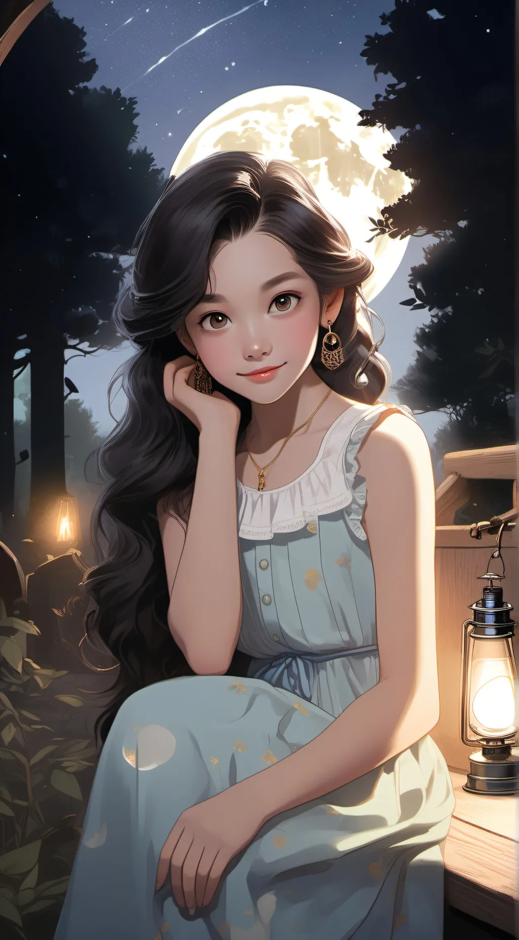 ai character: Luna background