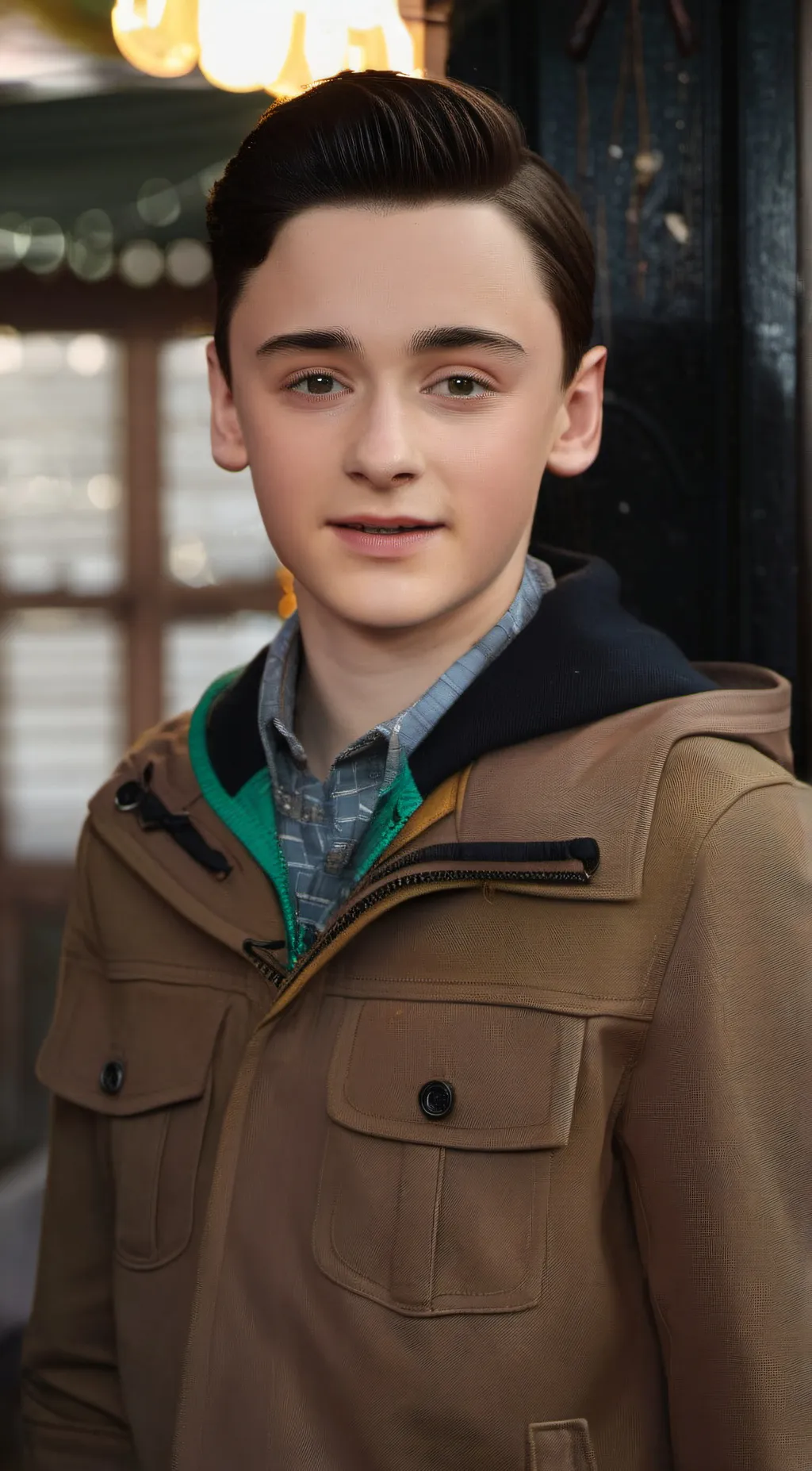 ai character: Noah schnapp  background