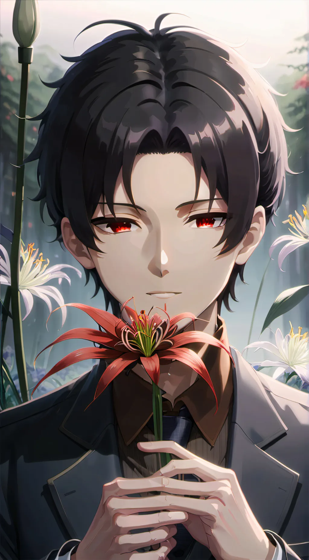 ai character: Muzan 🕯️🩸🍷 background