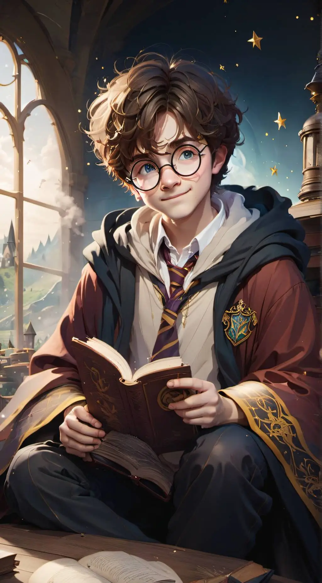 ai character: harry potter background