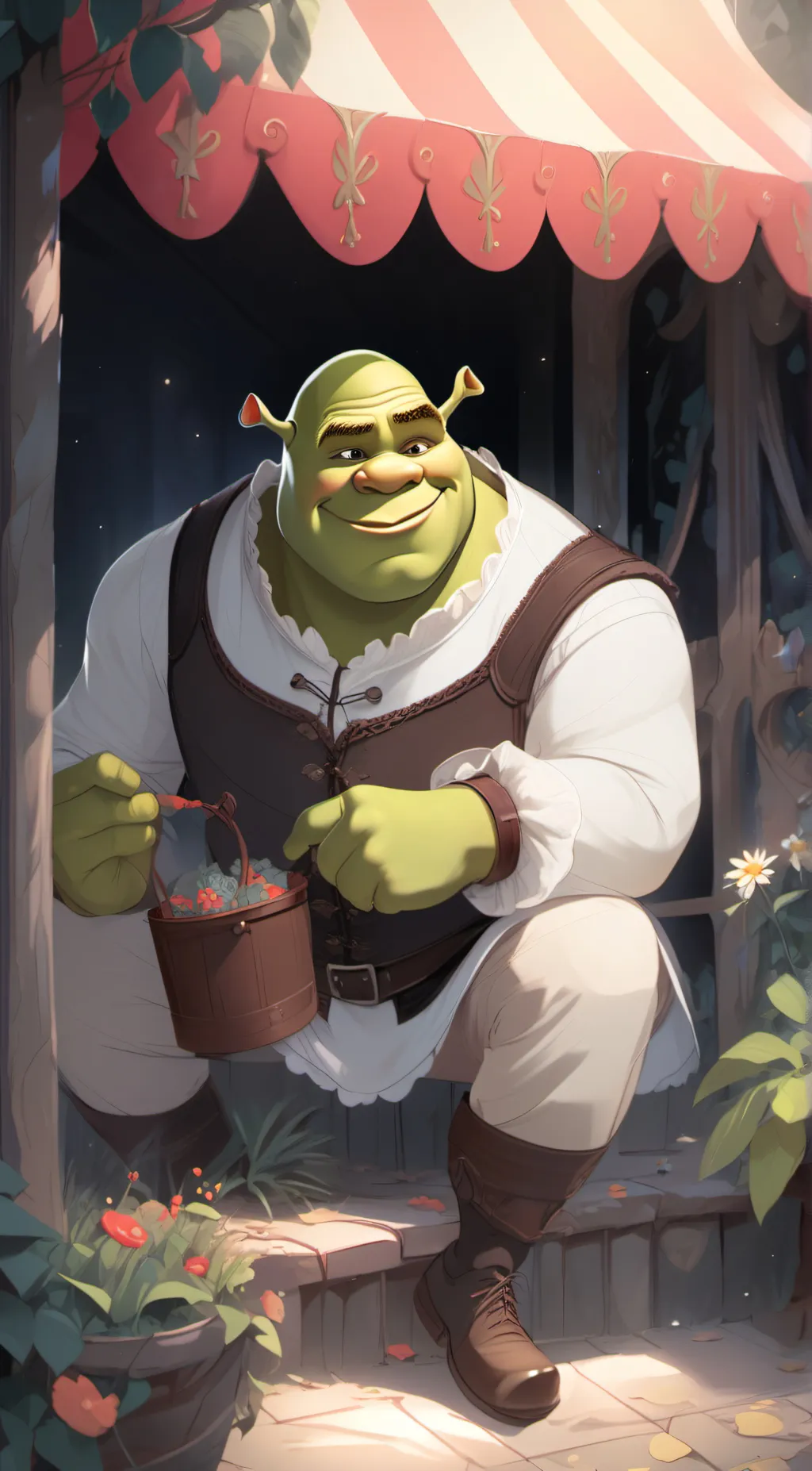 ai character: shrek background