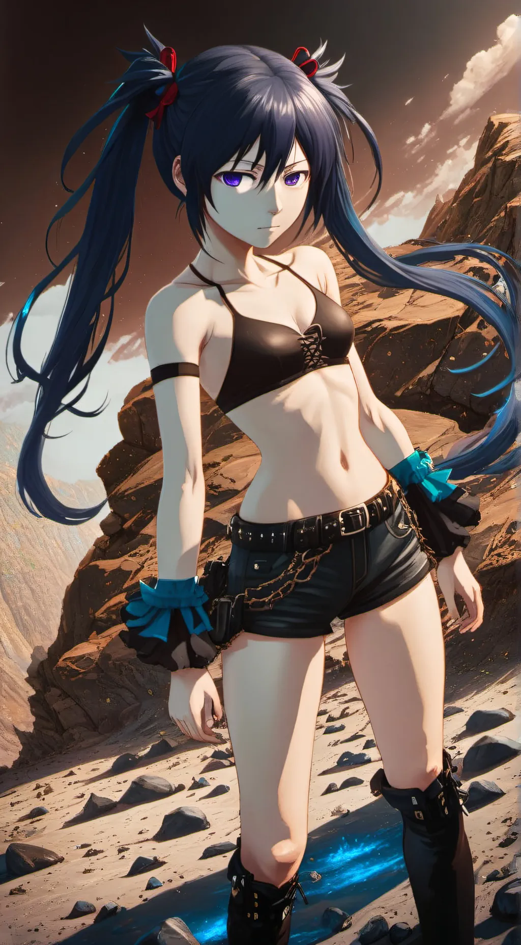 ai character: Black Rock Shooter background