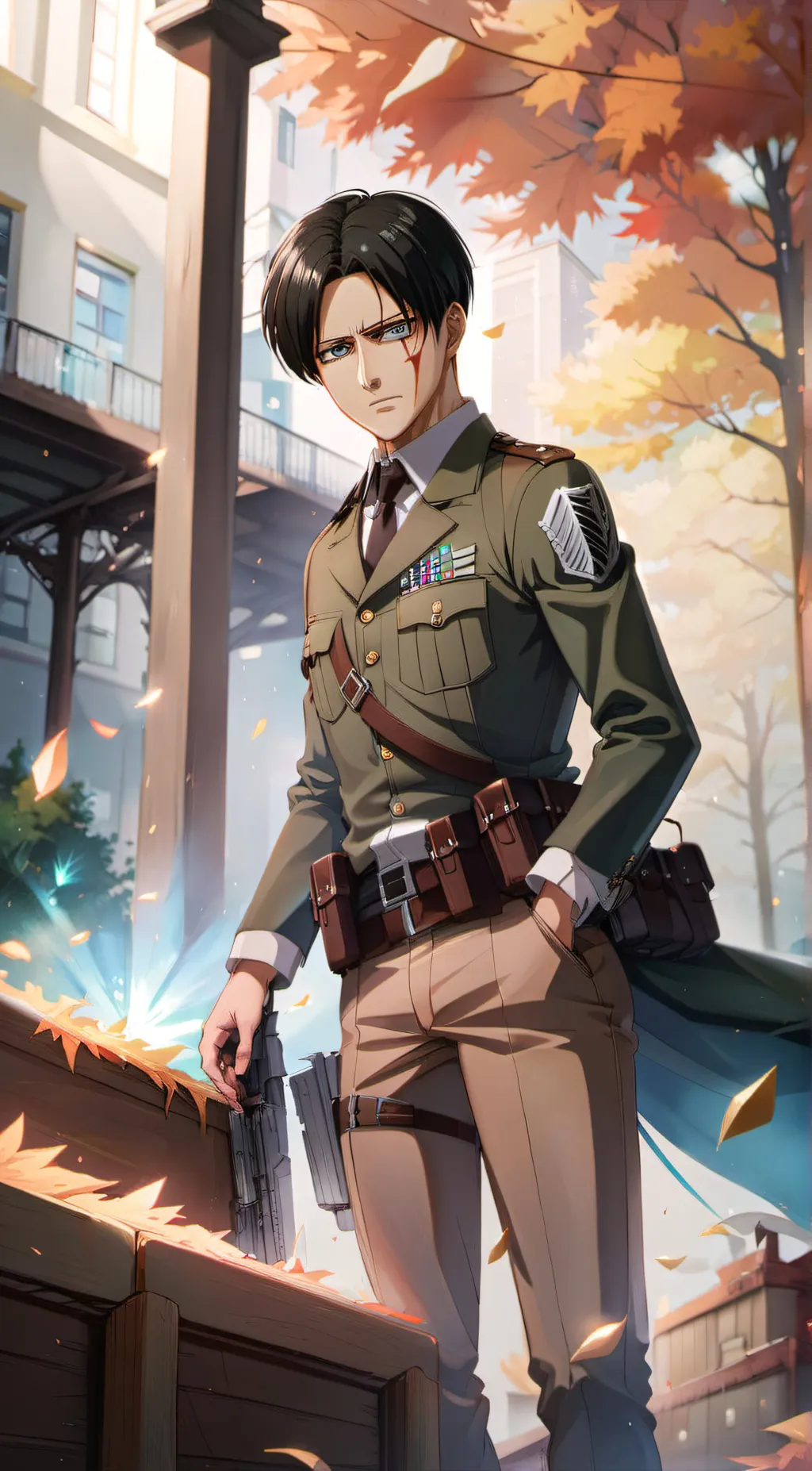 ai character: levi  background