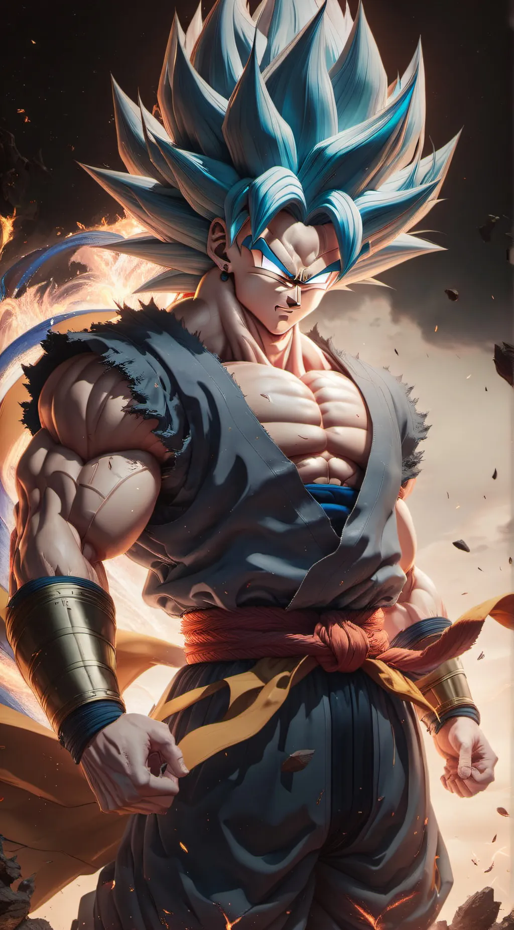 ai character: Gogeta (SSJB) background