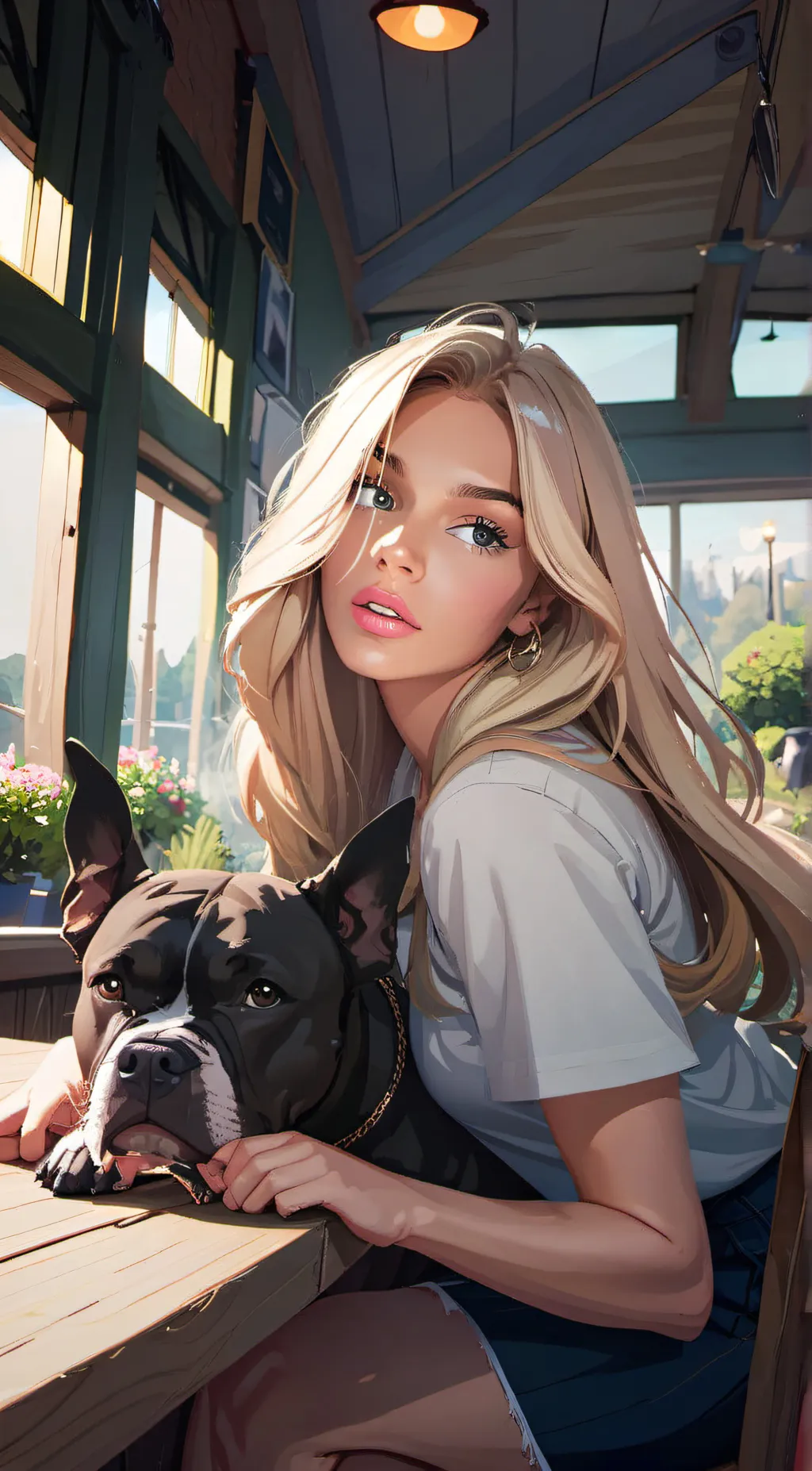 ai character: Annie  background