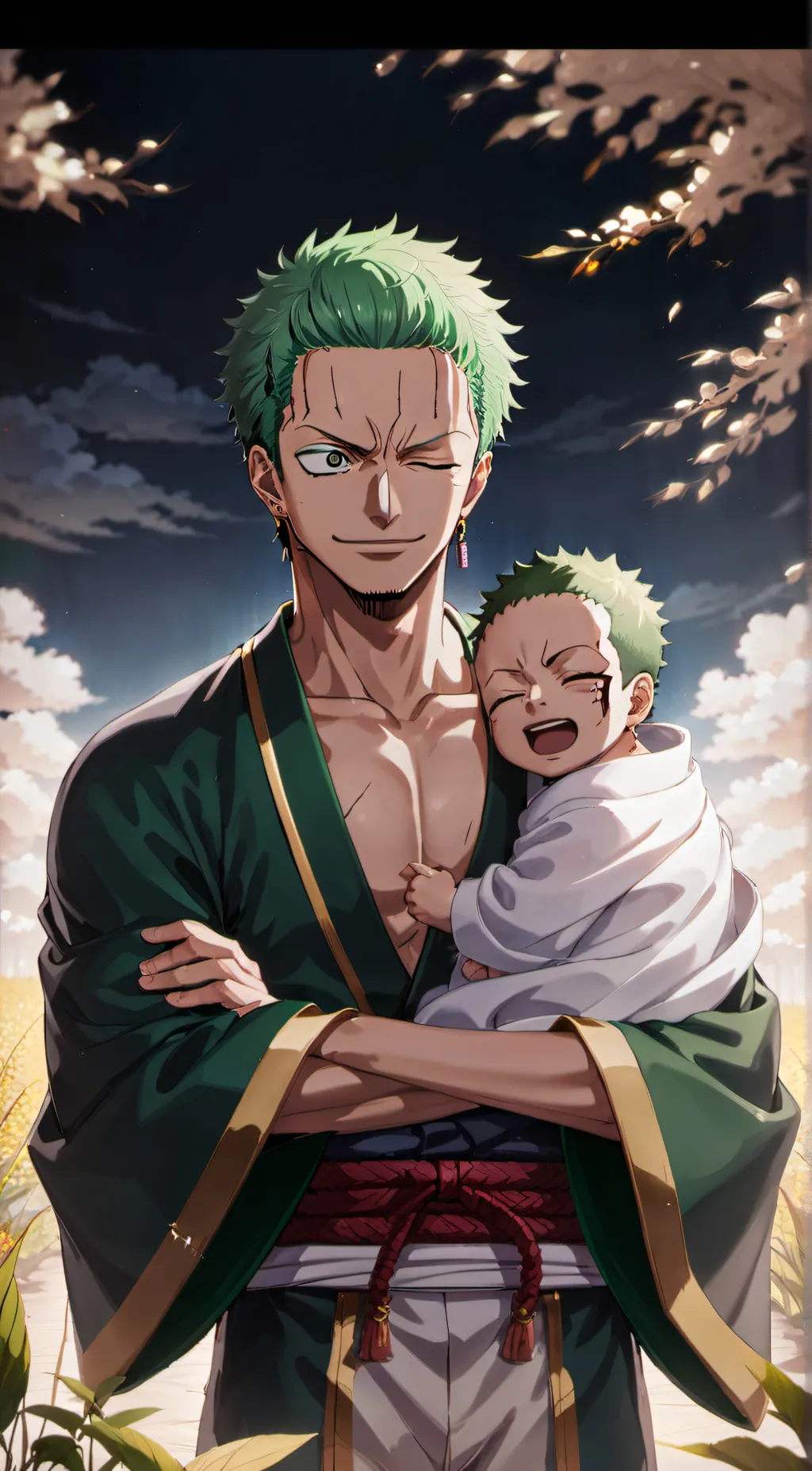 ai character: Zoro background