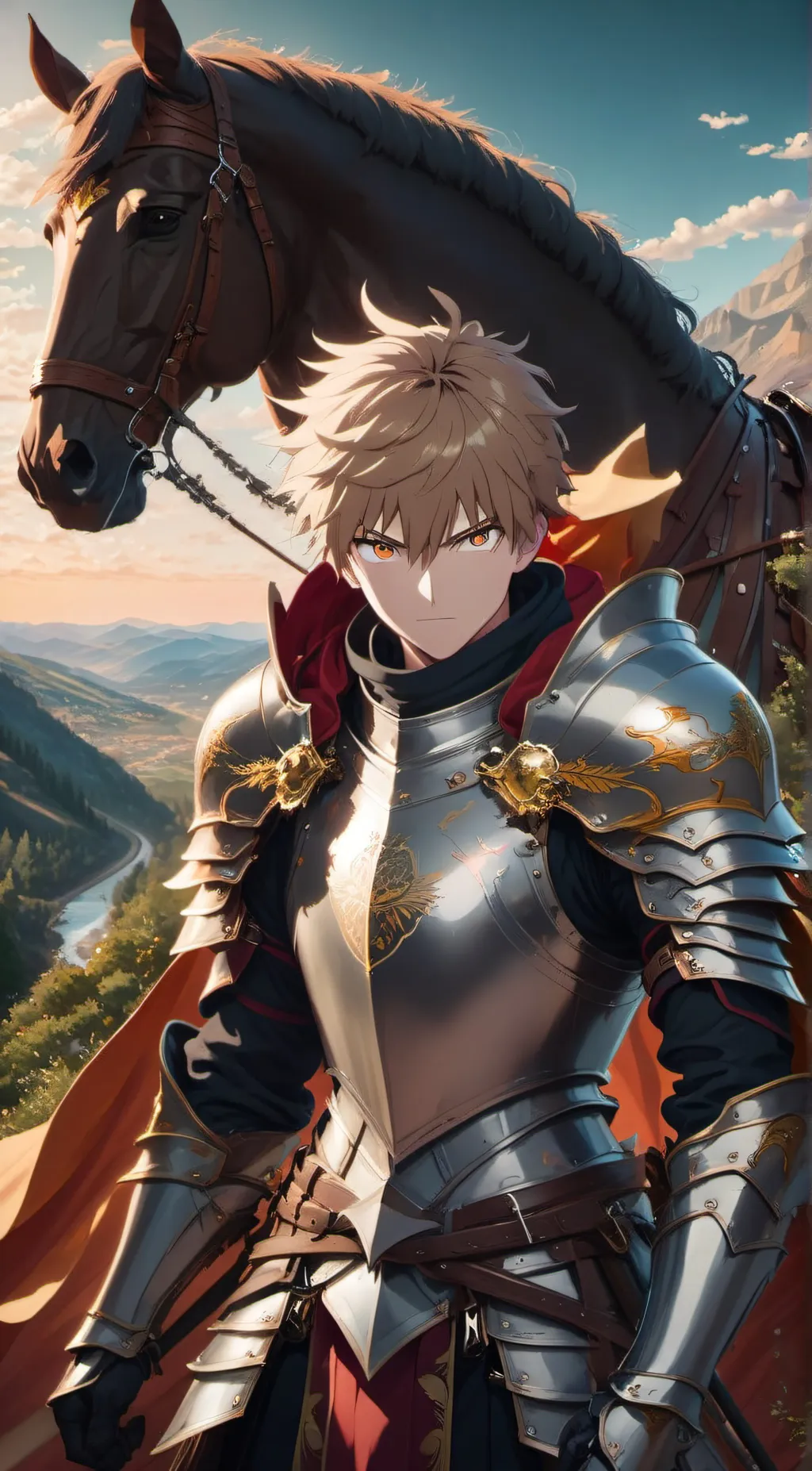 ai character: bakugo kight  background