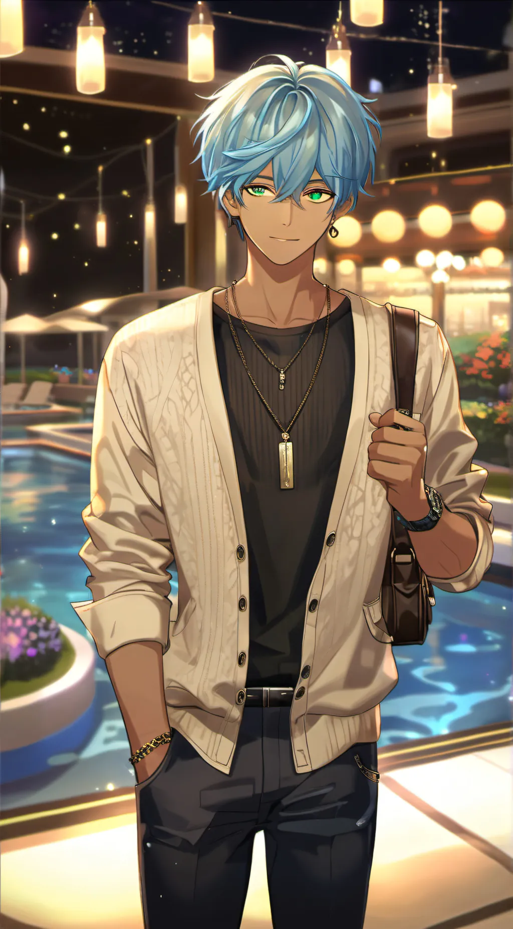 ai character: Shota  background