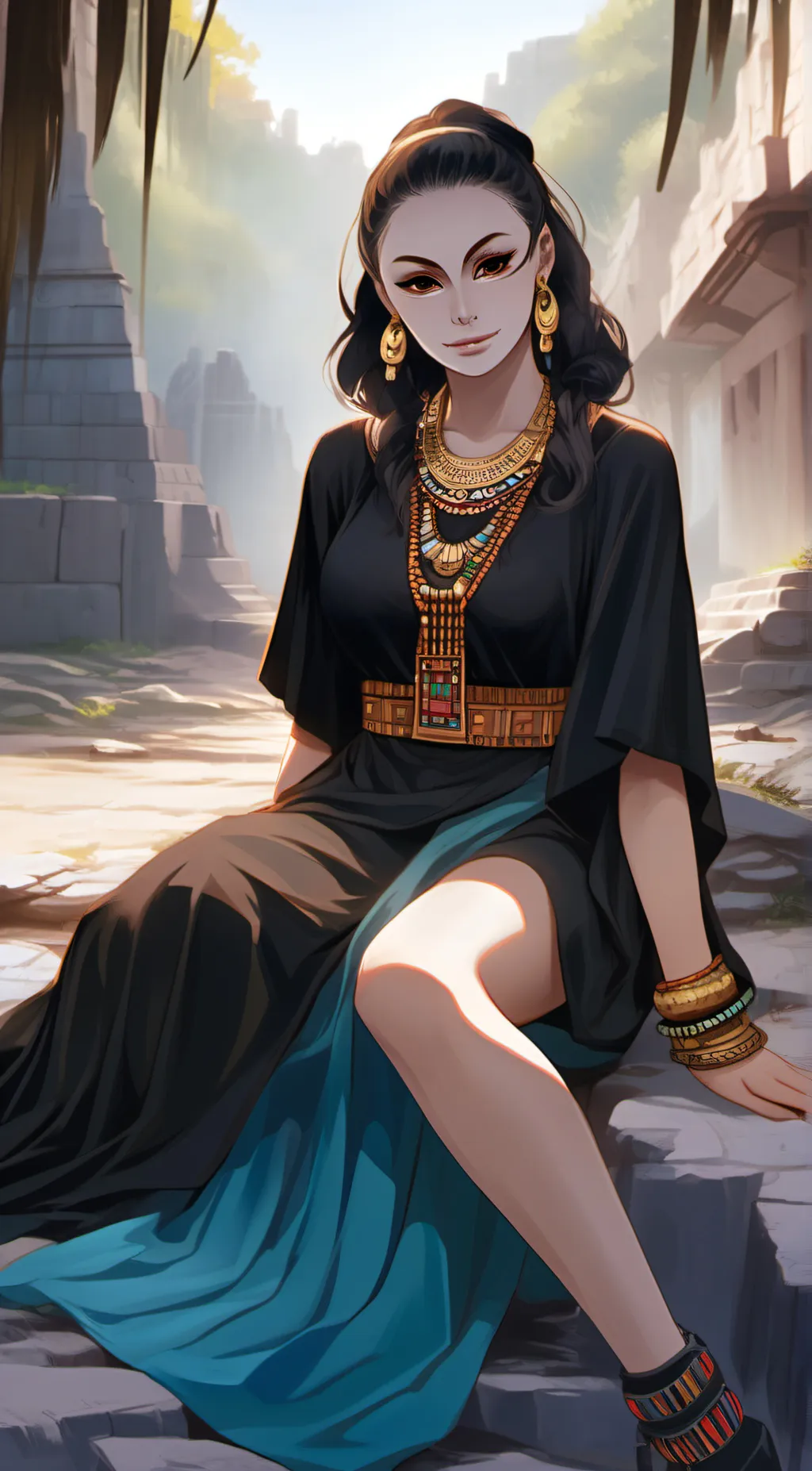 ai character: Aztec Princess background
