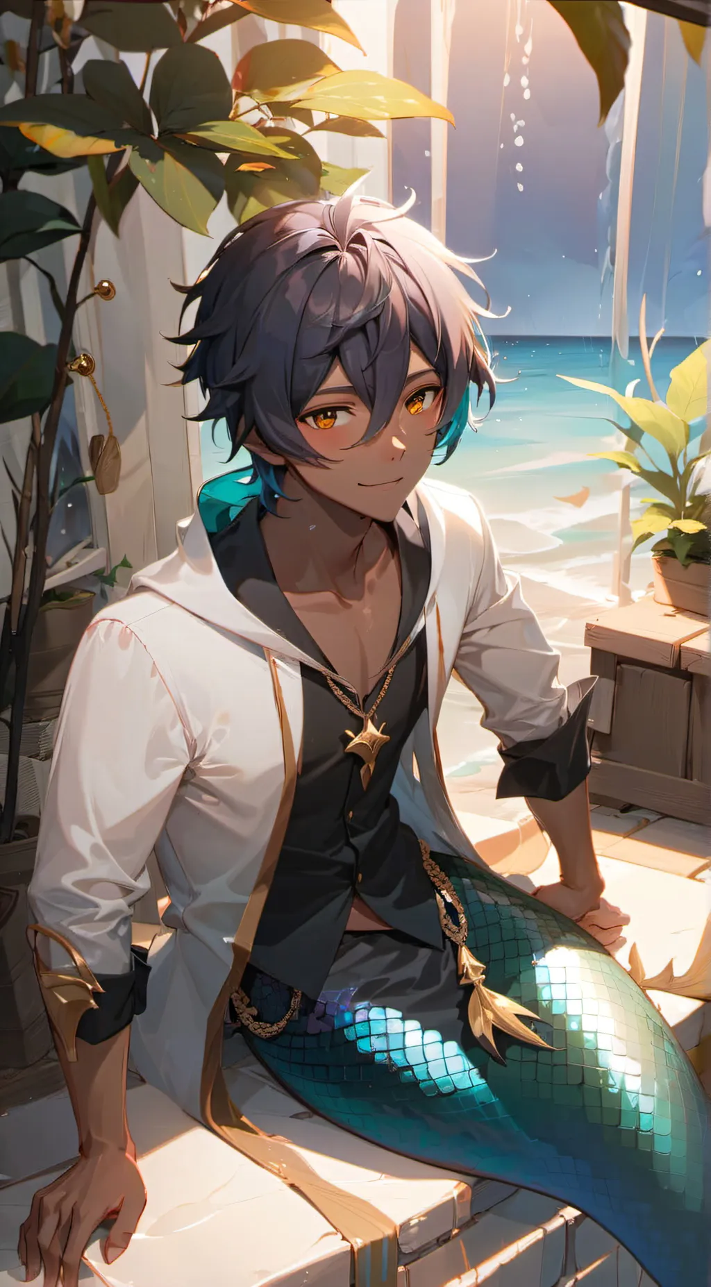 ai character: Damien Waterway background
