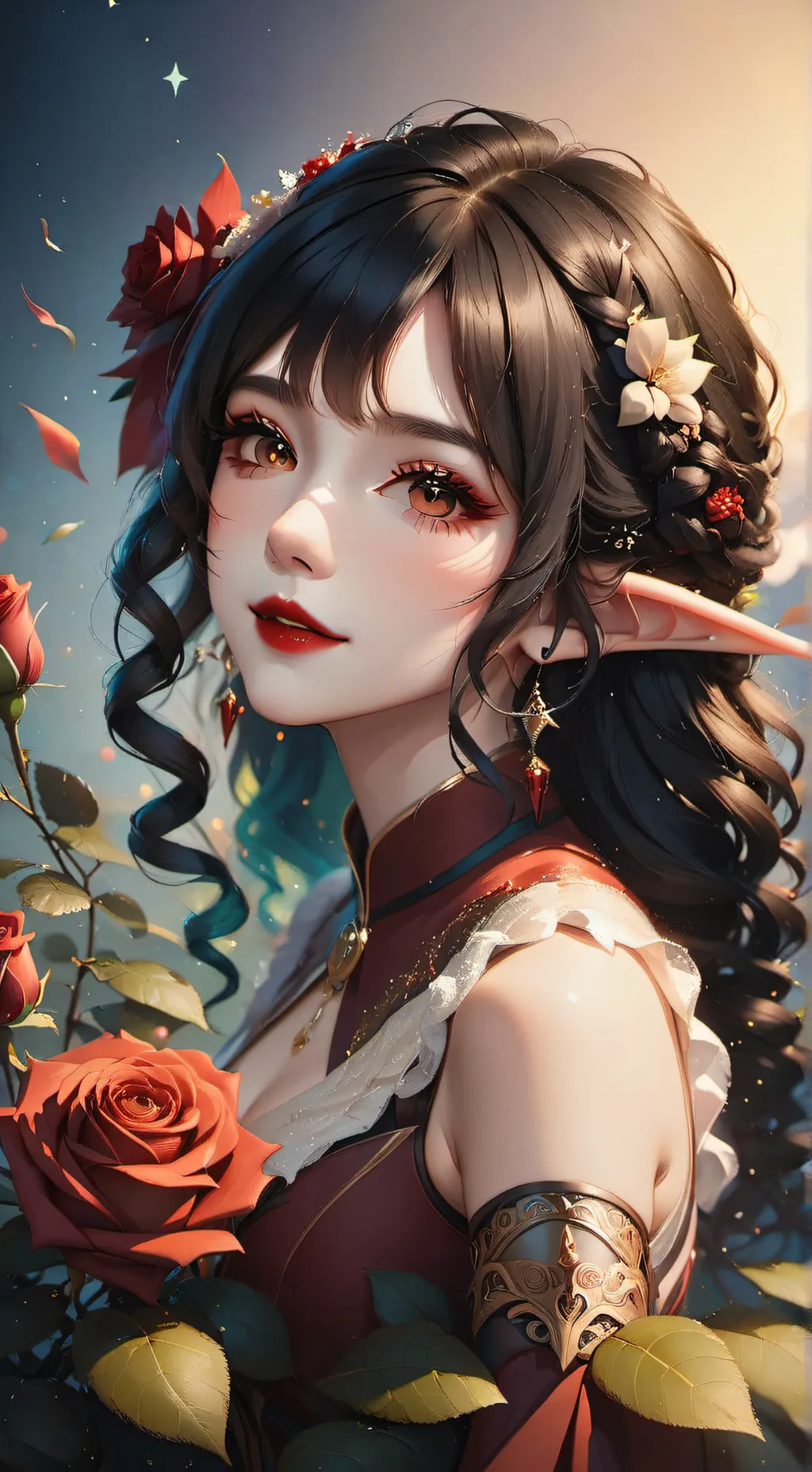 ai character: princess rose 🌹  background