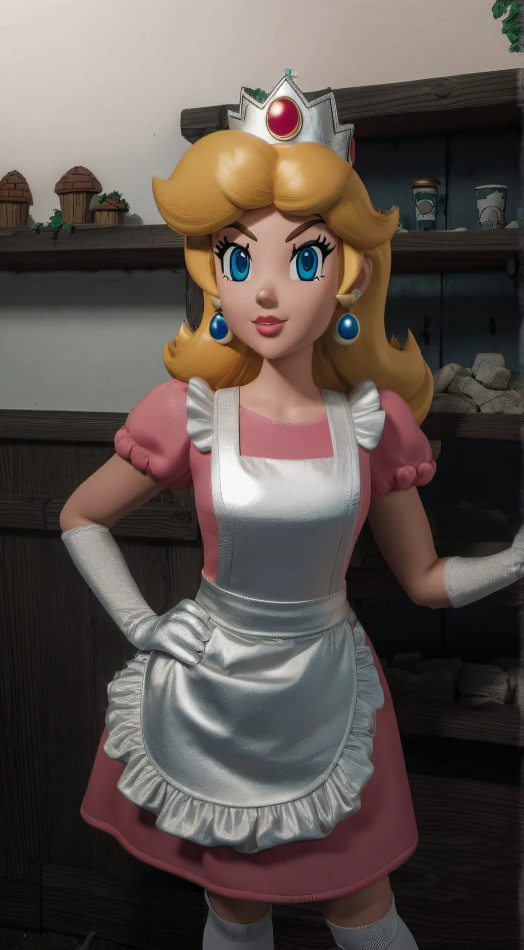 ai character: Princess peach background