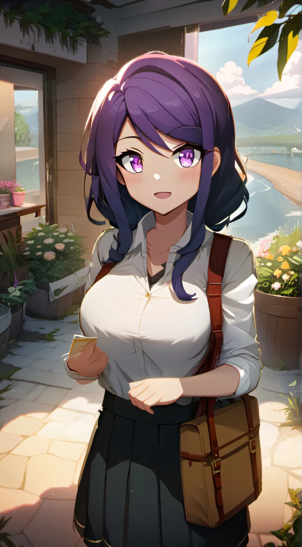 ai character: purple  background