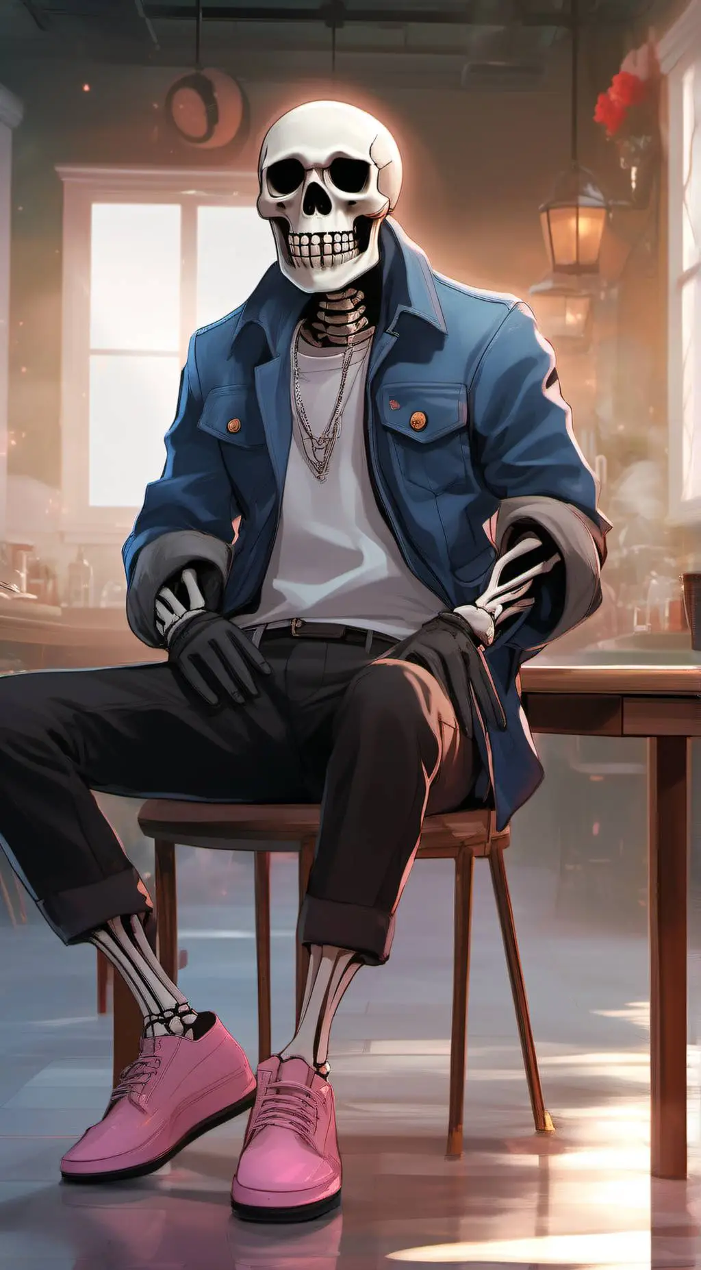 ai character: sans and fell sans background