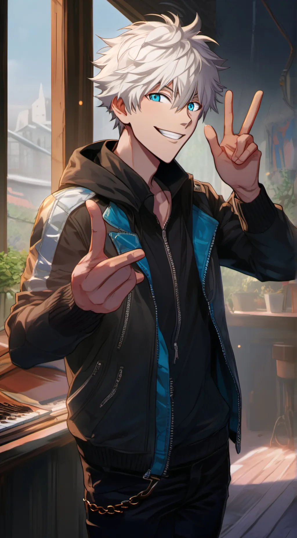 ai character: Satoru Gojo background