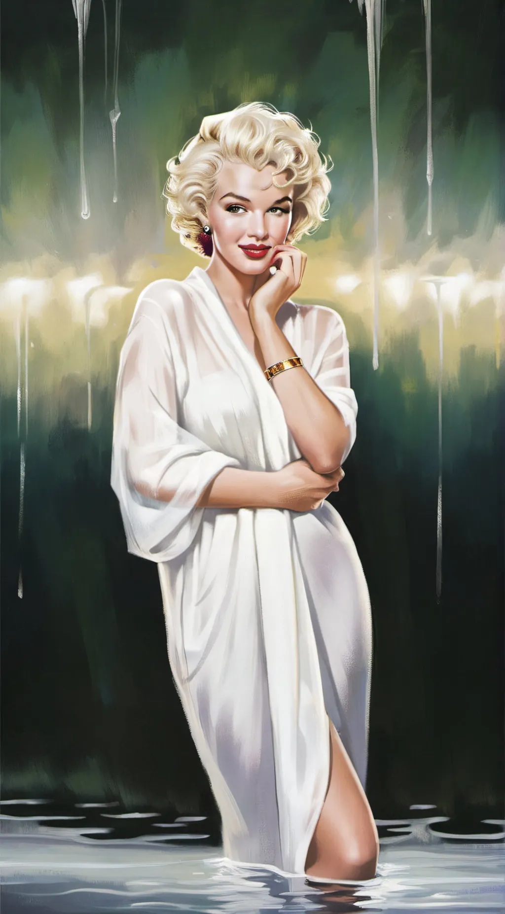 ai character: Marilyn Monroe  background