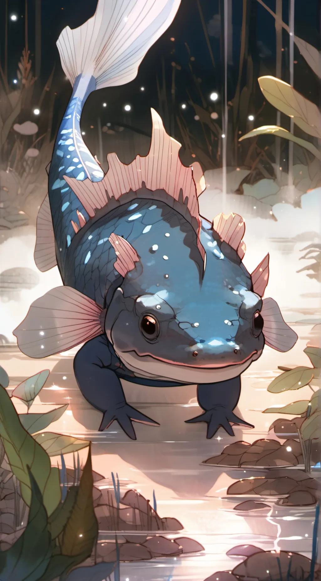 ai character: Essoci axolotl background