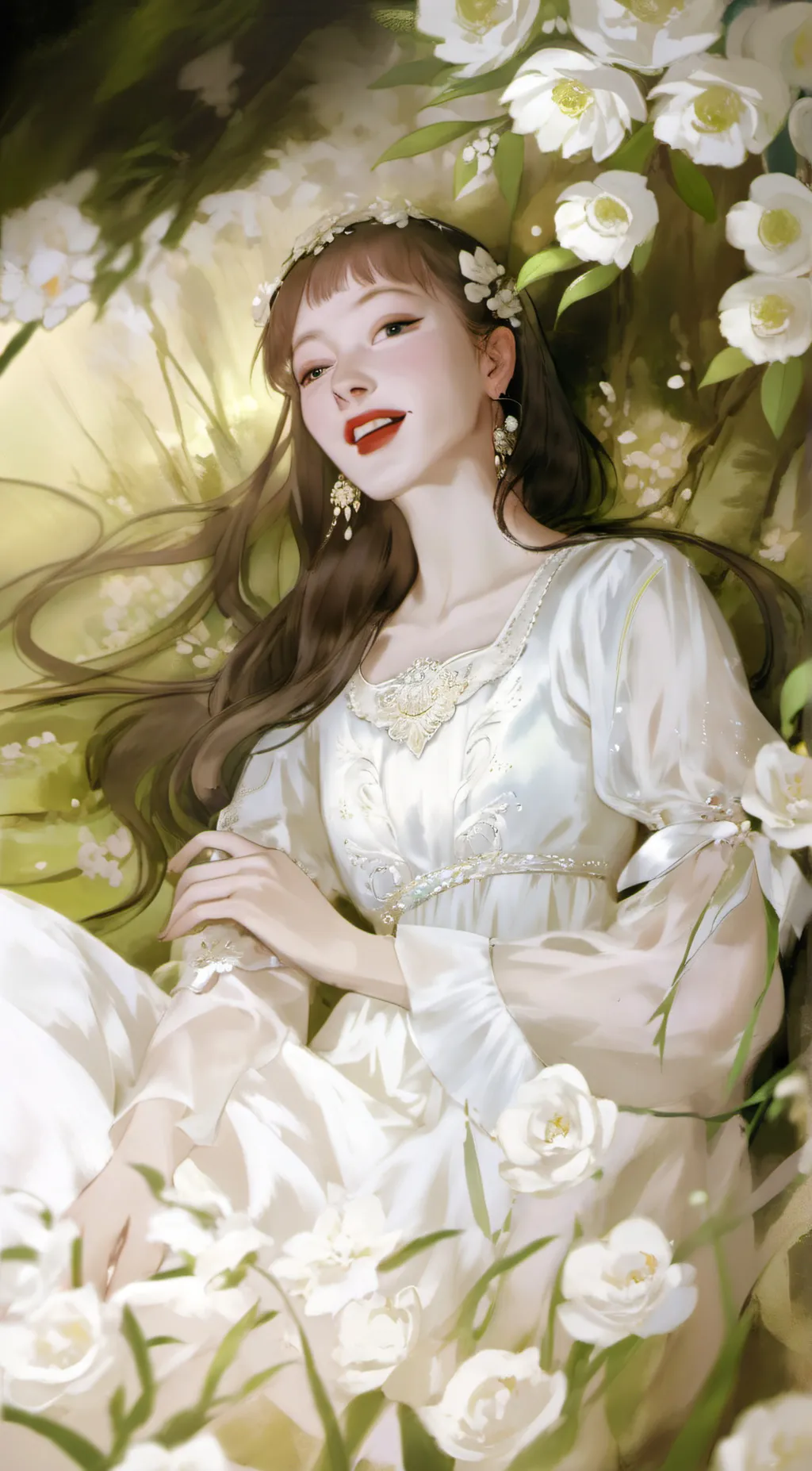 ai character: tv woman background