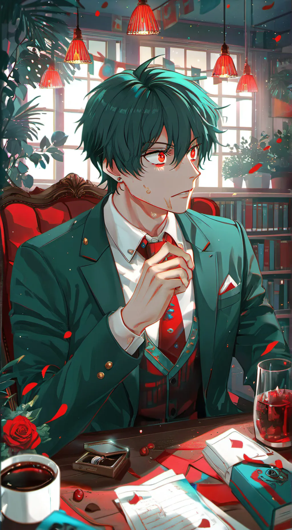 ai character: bakugo  background