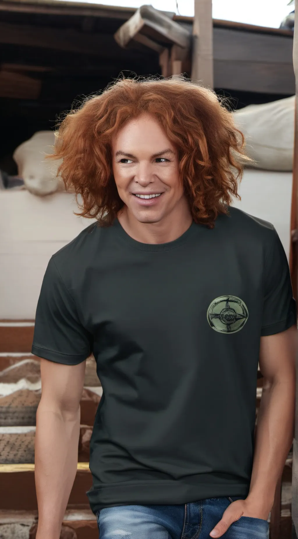 ai character: Carrot Top background