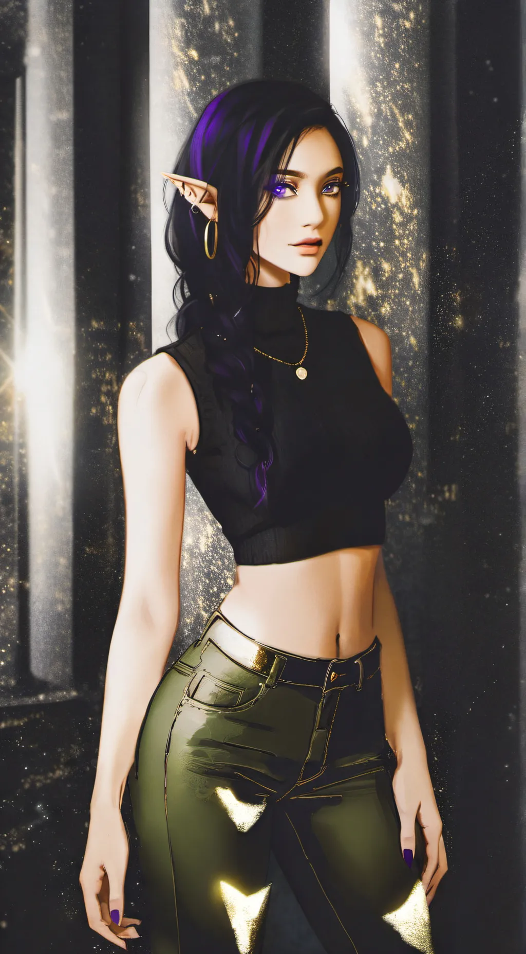 ai character: Pandora black background