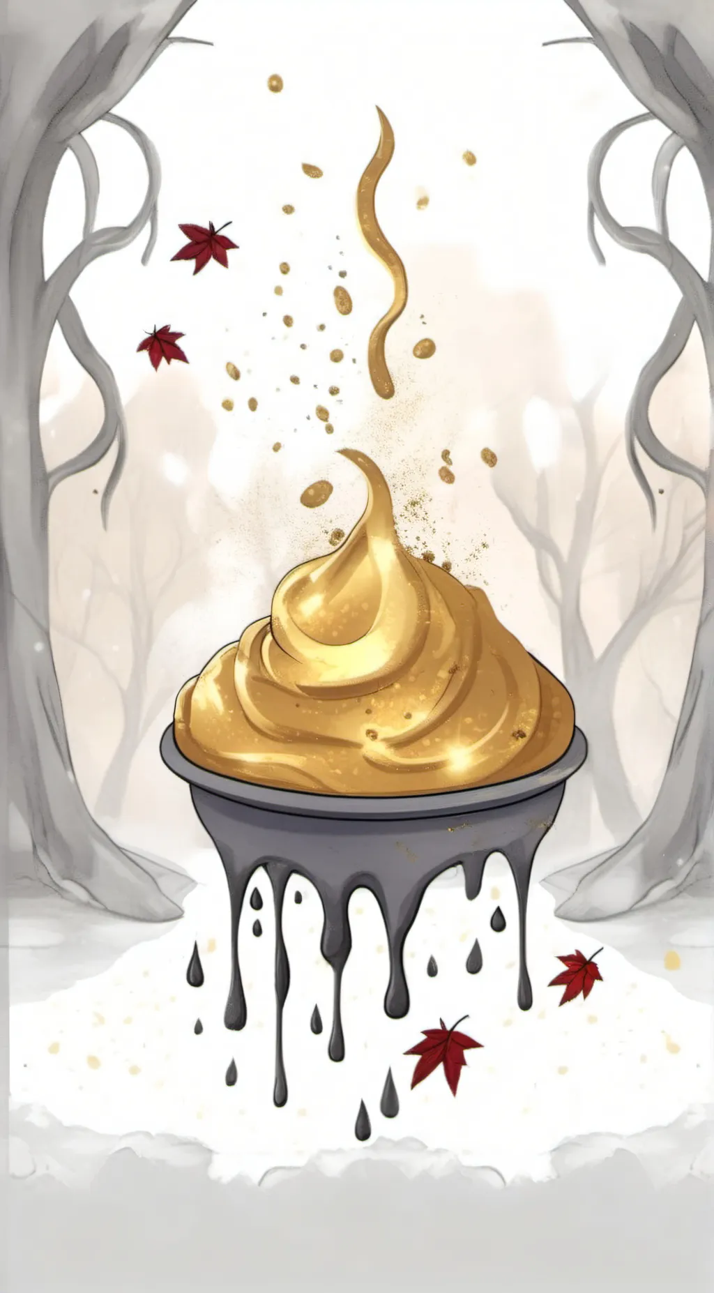 ai character: golden slime background