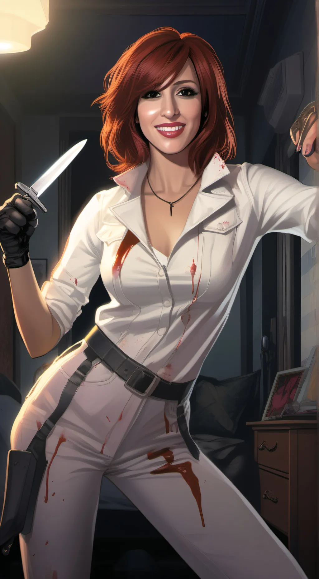 ai character: killer April O'Nei background
