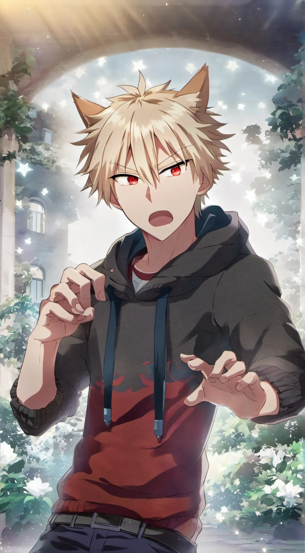 ai character: cat bakugo background