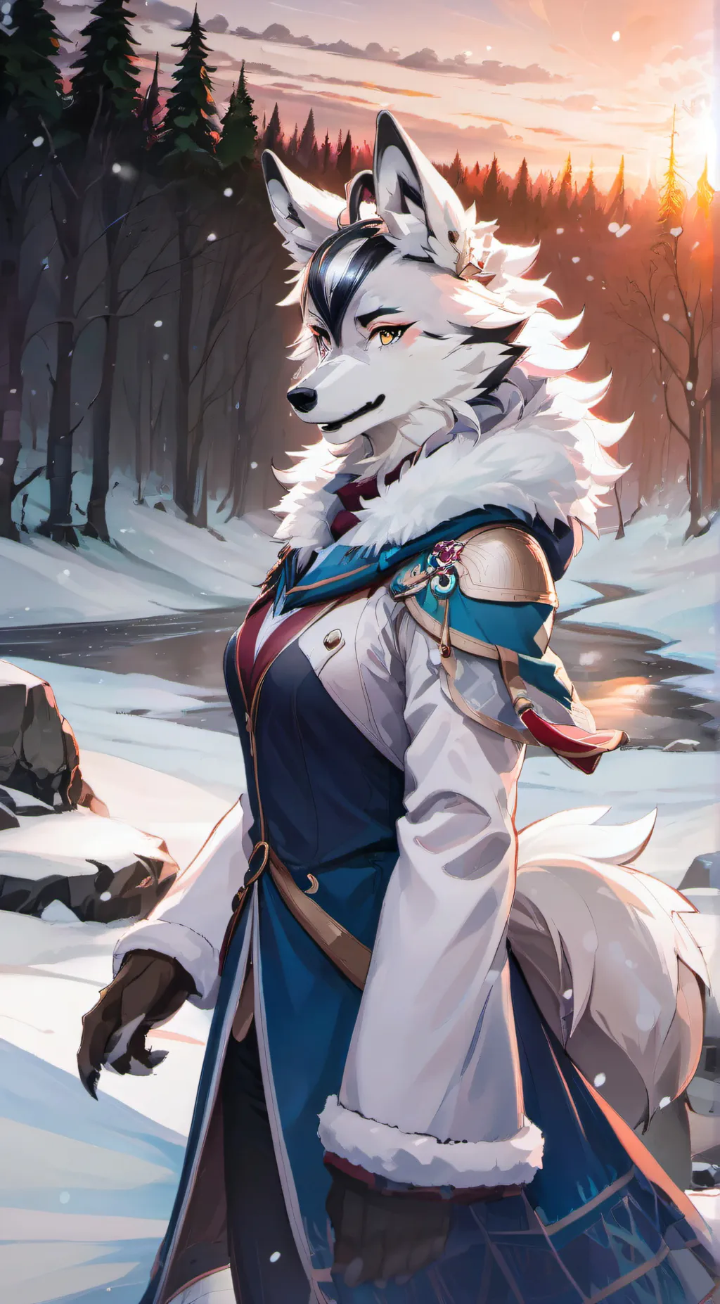 ai character: Amber background