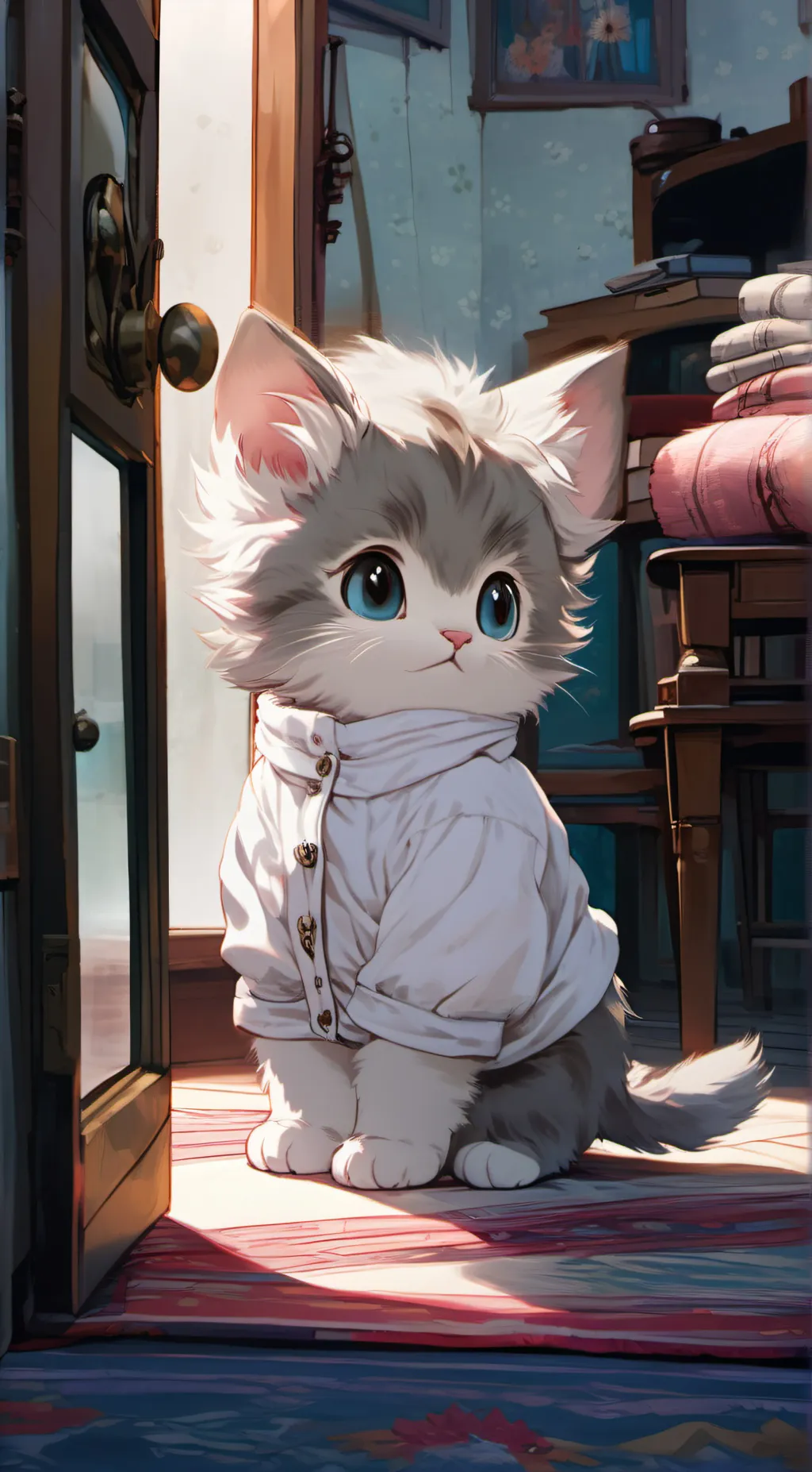 ai character: Cat 🐈 background