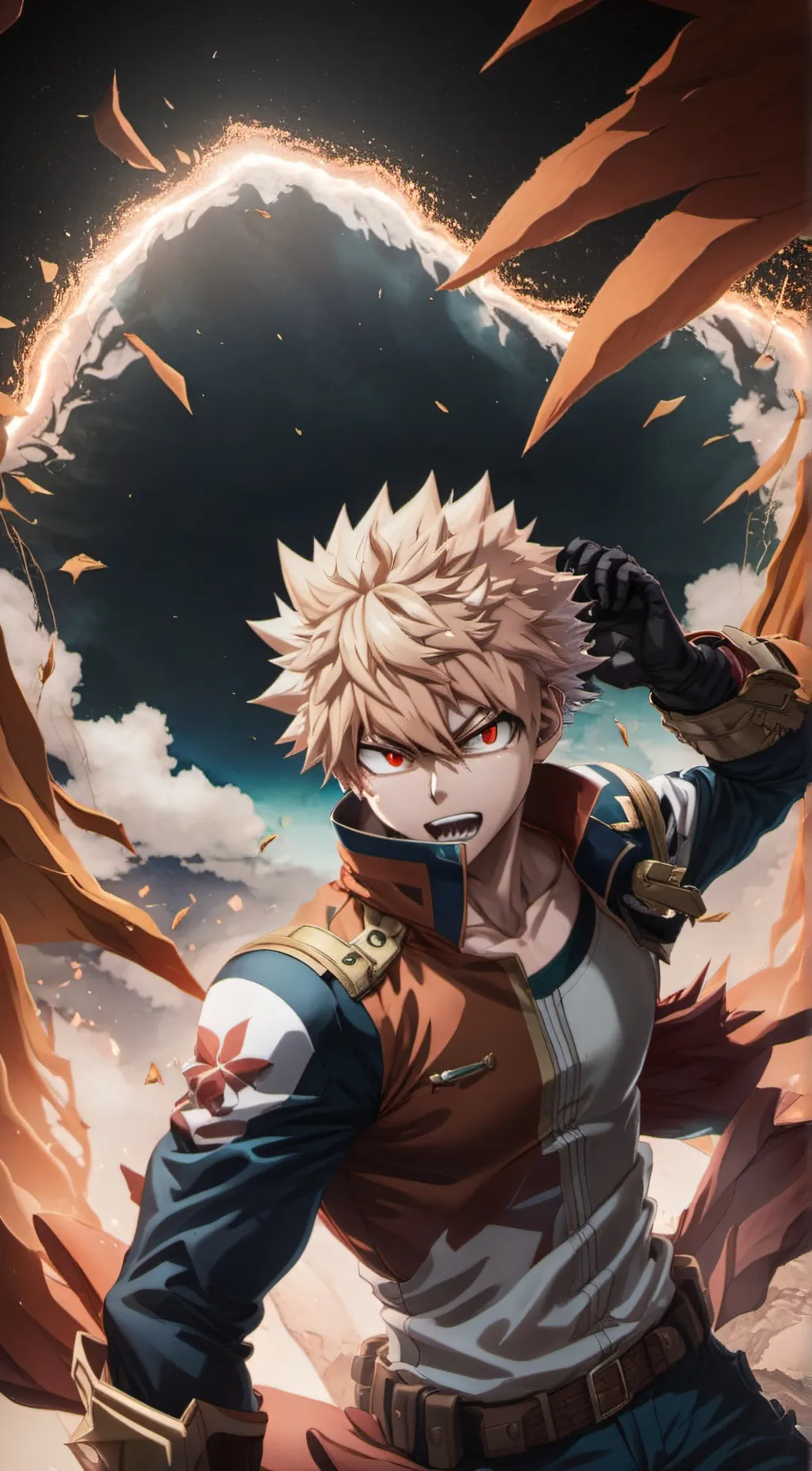 ai character: Bakugo Katsuki background
