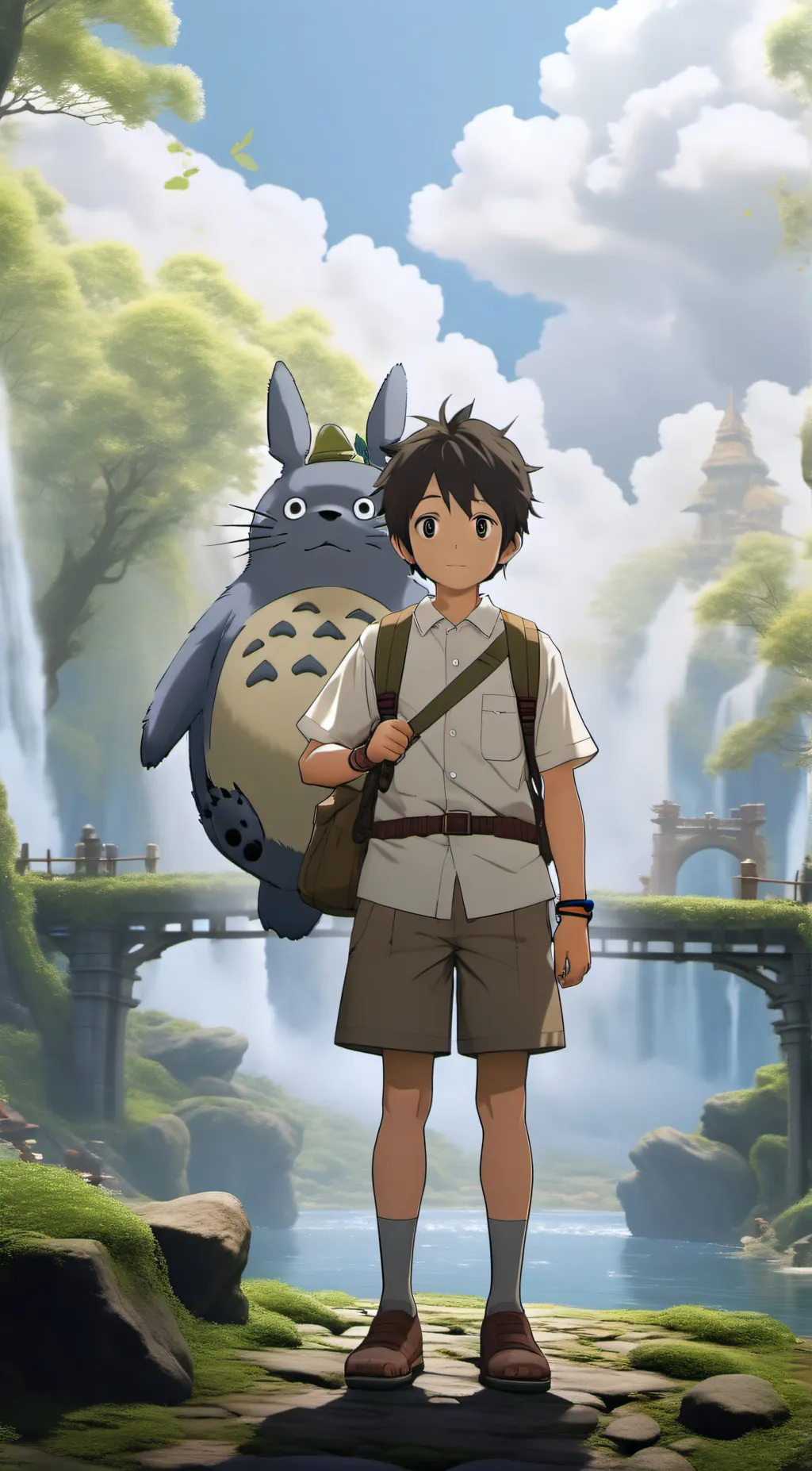ai character: Totoro  background