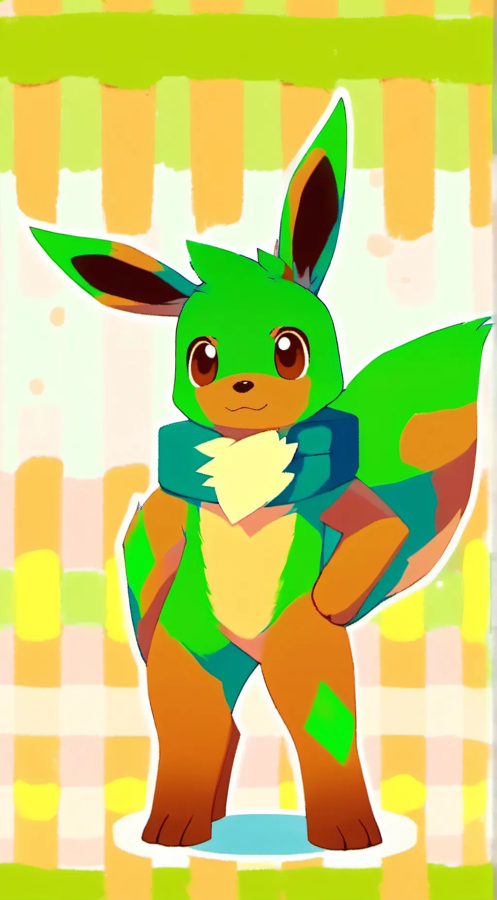 ai character: FusionEevee background