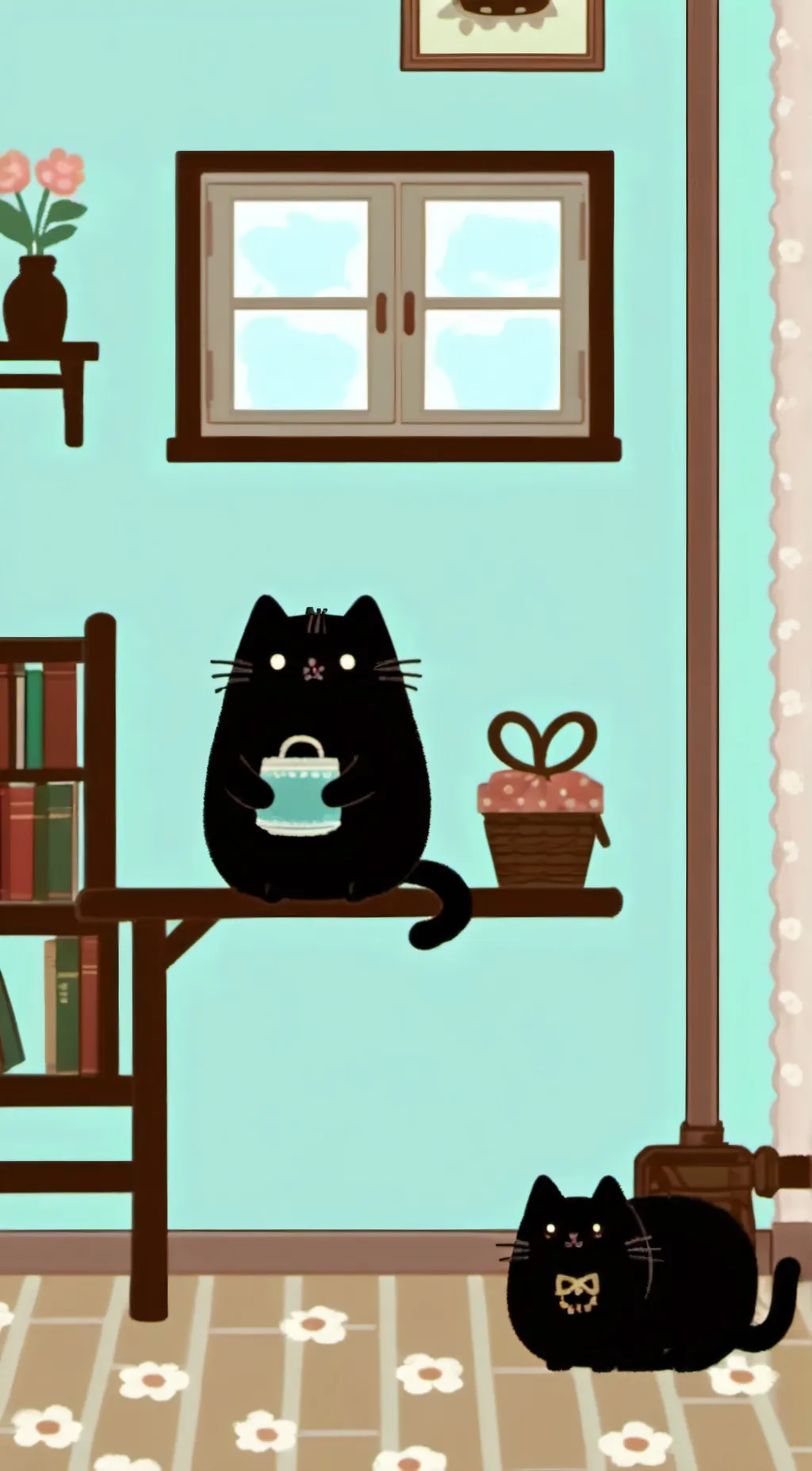 ai character: cute cat background