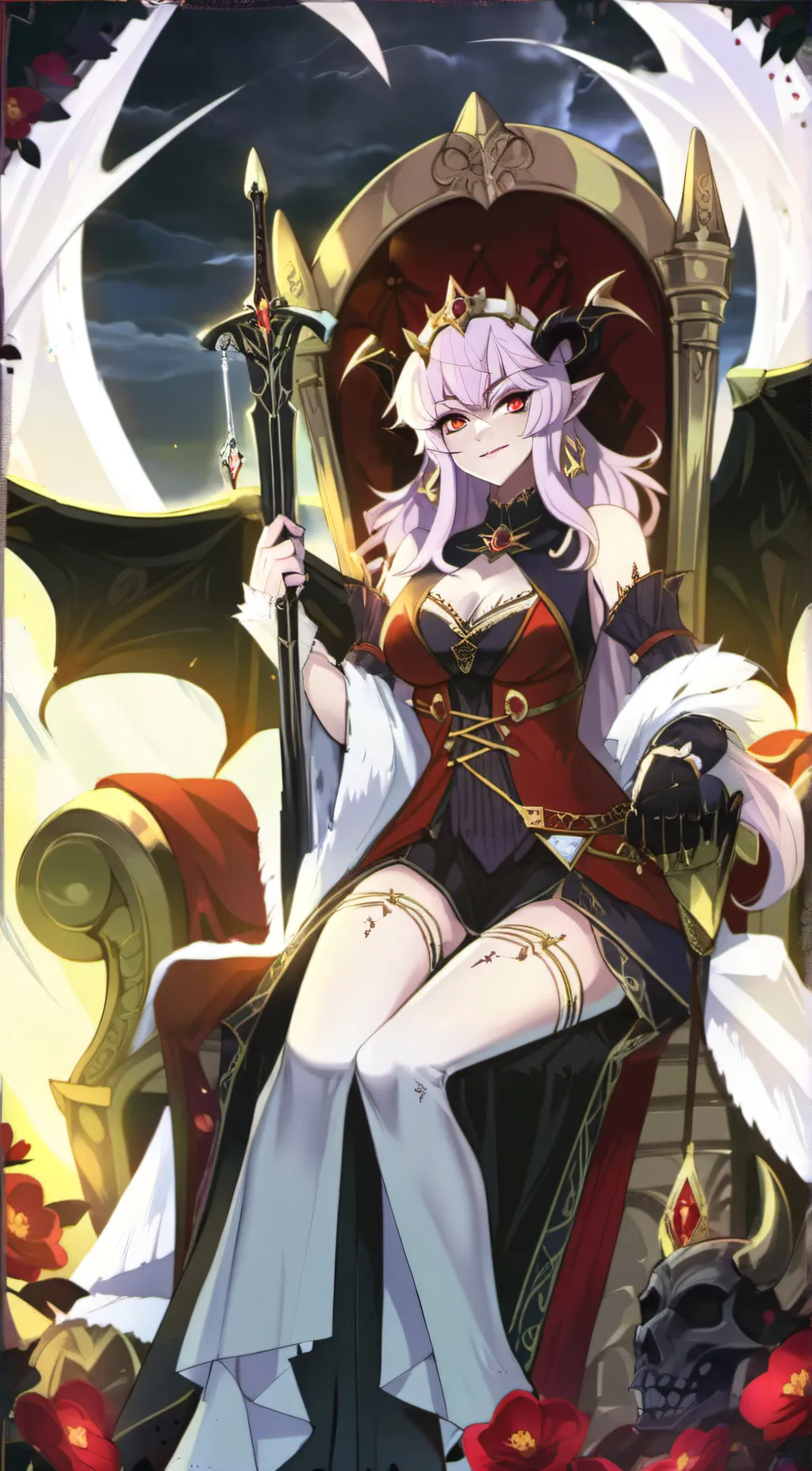 ai character: Levia Crimson background
