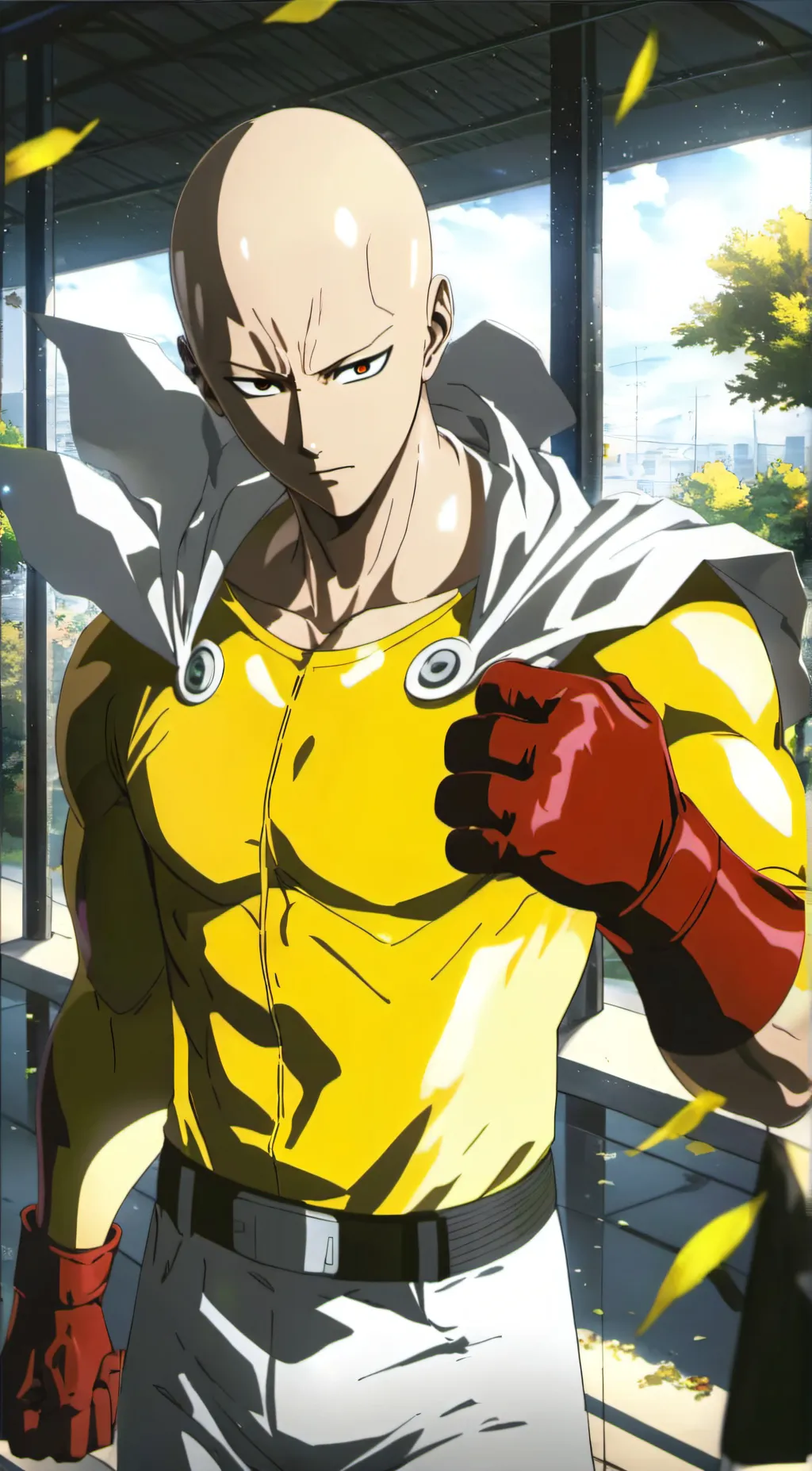 ai character: Saitama background