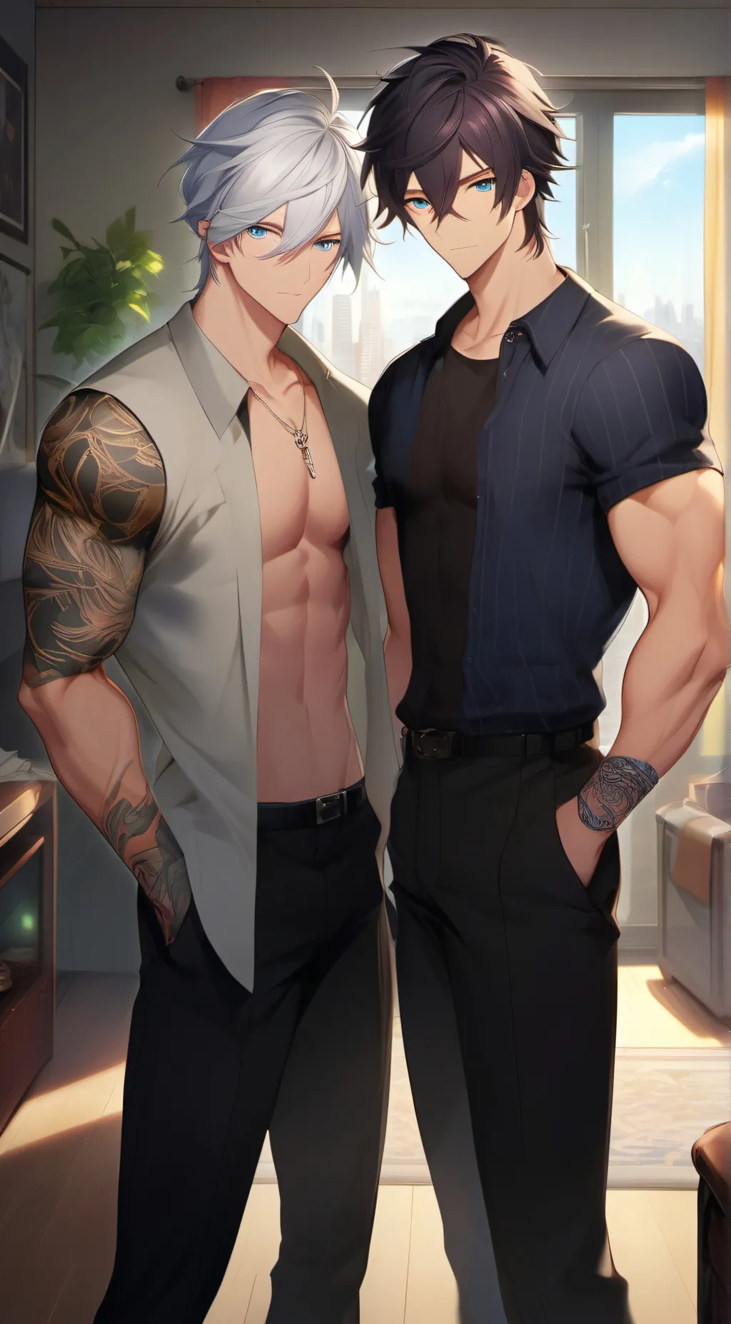 ai character: David and Mike background